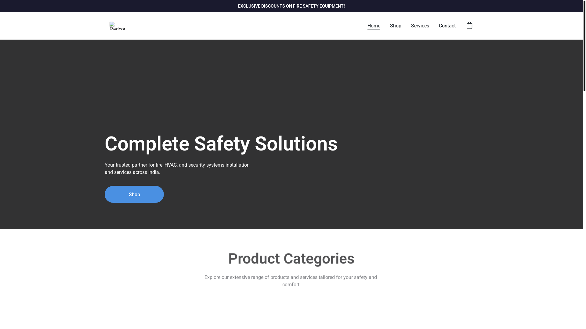 website screenshot of https://redcontech.in/