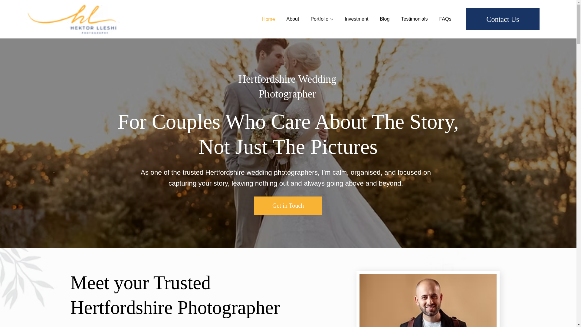 website screenshot of https://hektorlleshiphotography.co.uk/