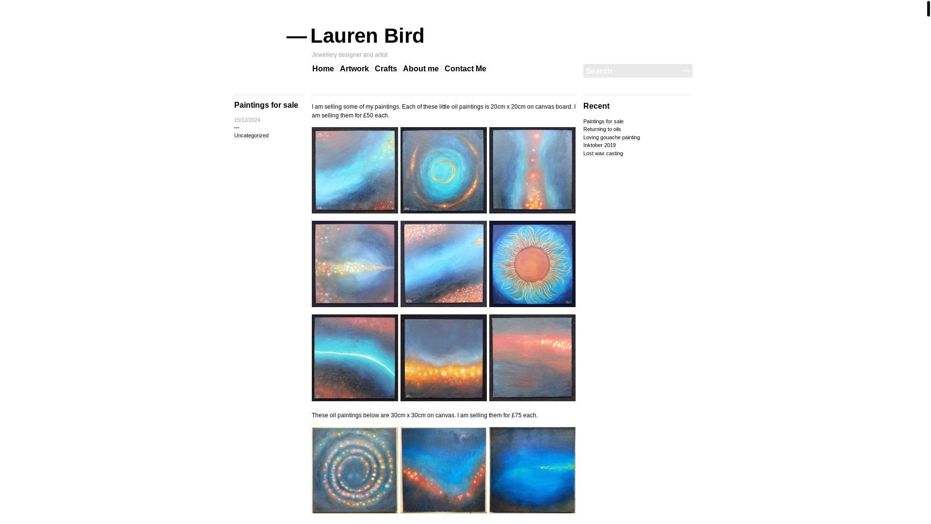 website screenshot of https://laurenbirdsite.pages.dev/