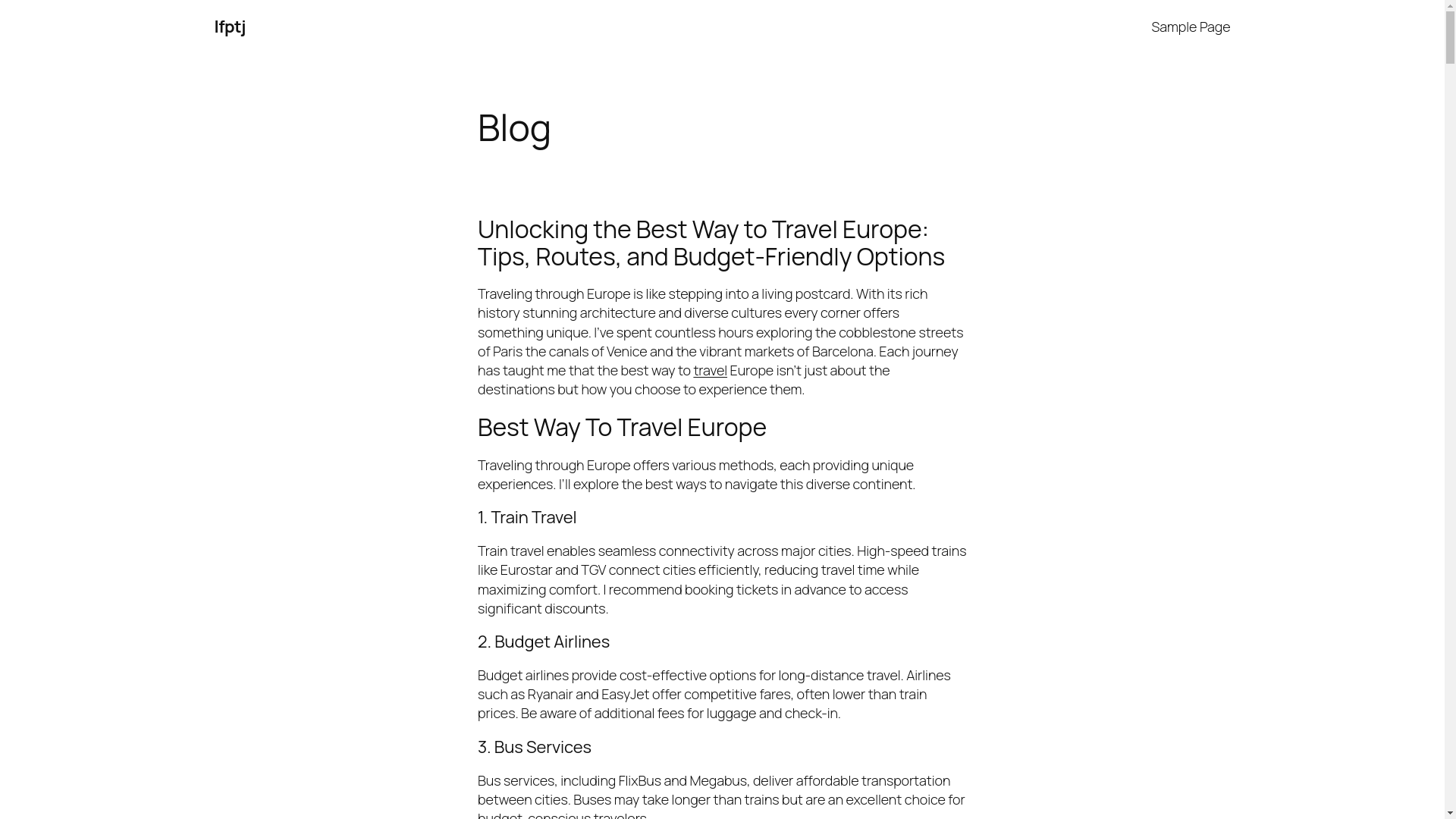 website screenshot of https://lfptj.com