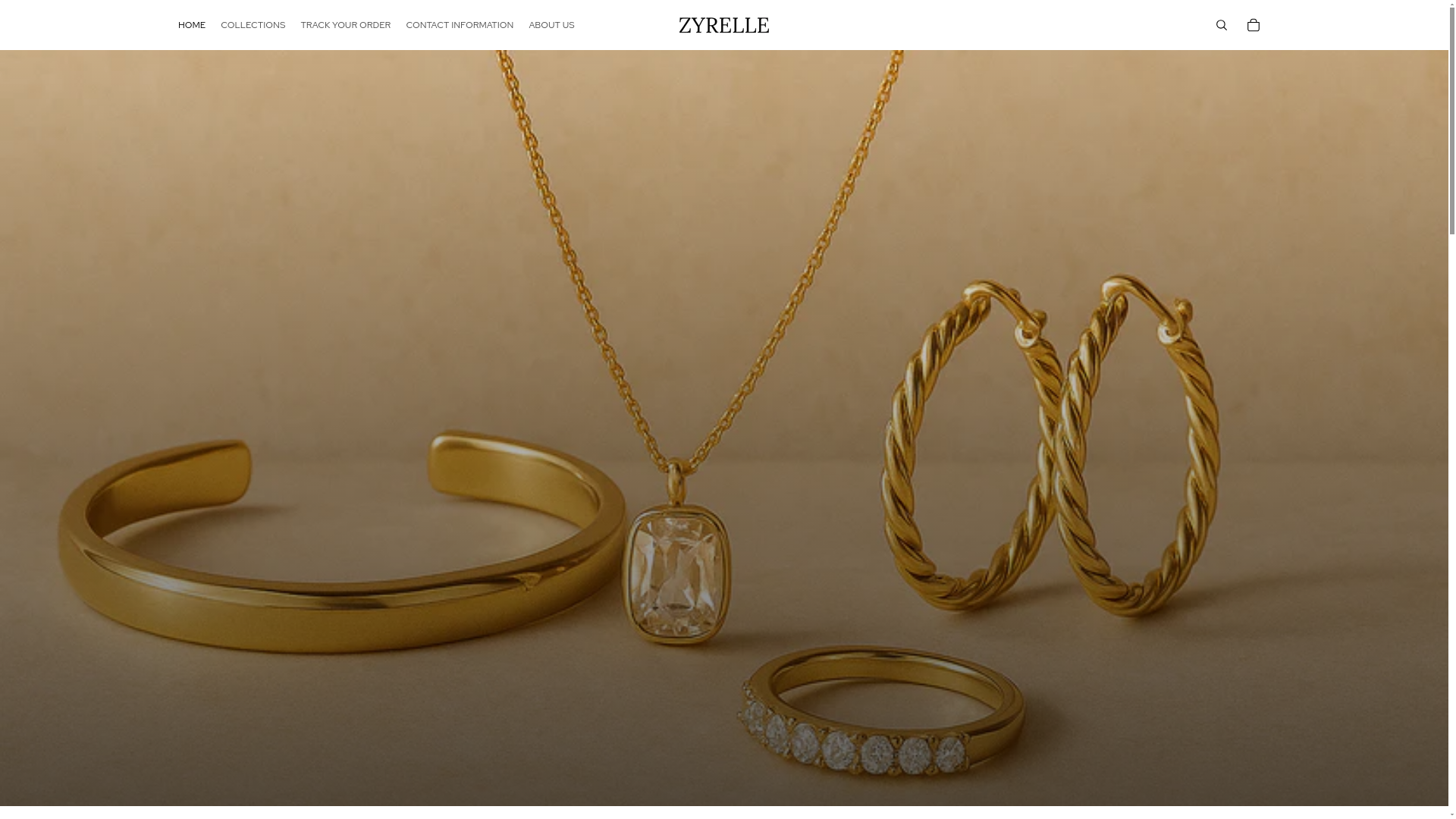 website screenshot of https://zyrelle.shop/