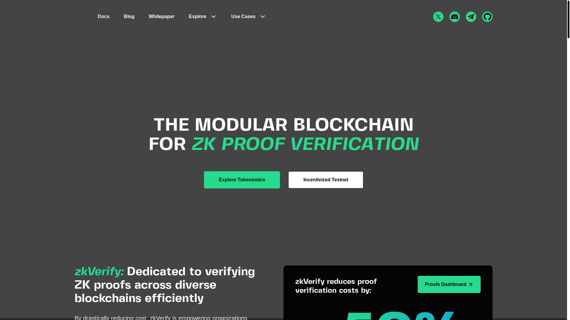 website screenshot of https://zkverify-website.pages.dev/
