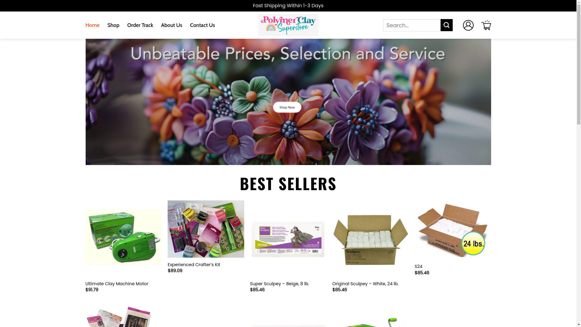 website screenshot of https://elitepolymerclaysuperstore.shop/