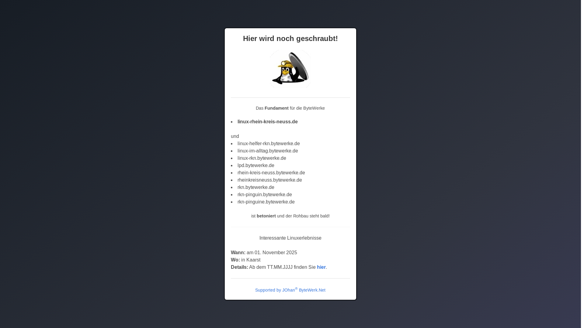 website screenshot of https://linux-rhein-kreis-neuss.de/