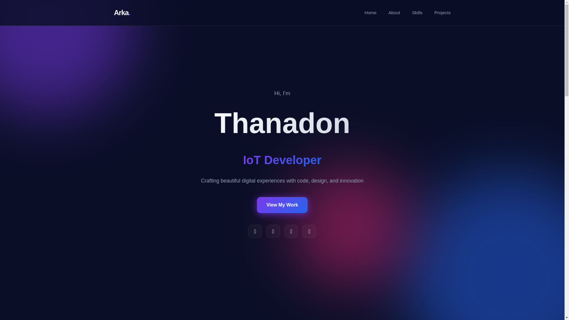 website screenshot of https://thanadon.click/