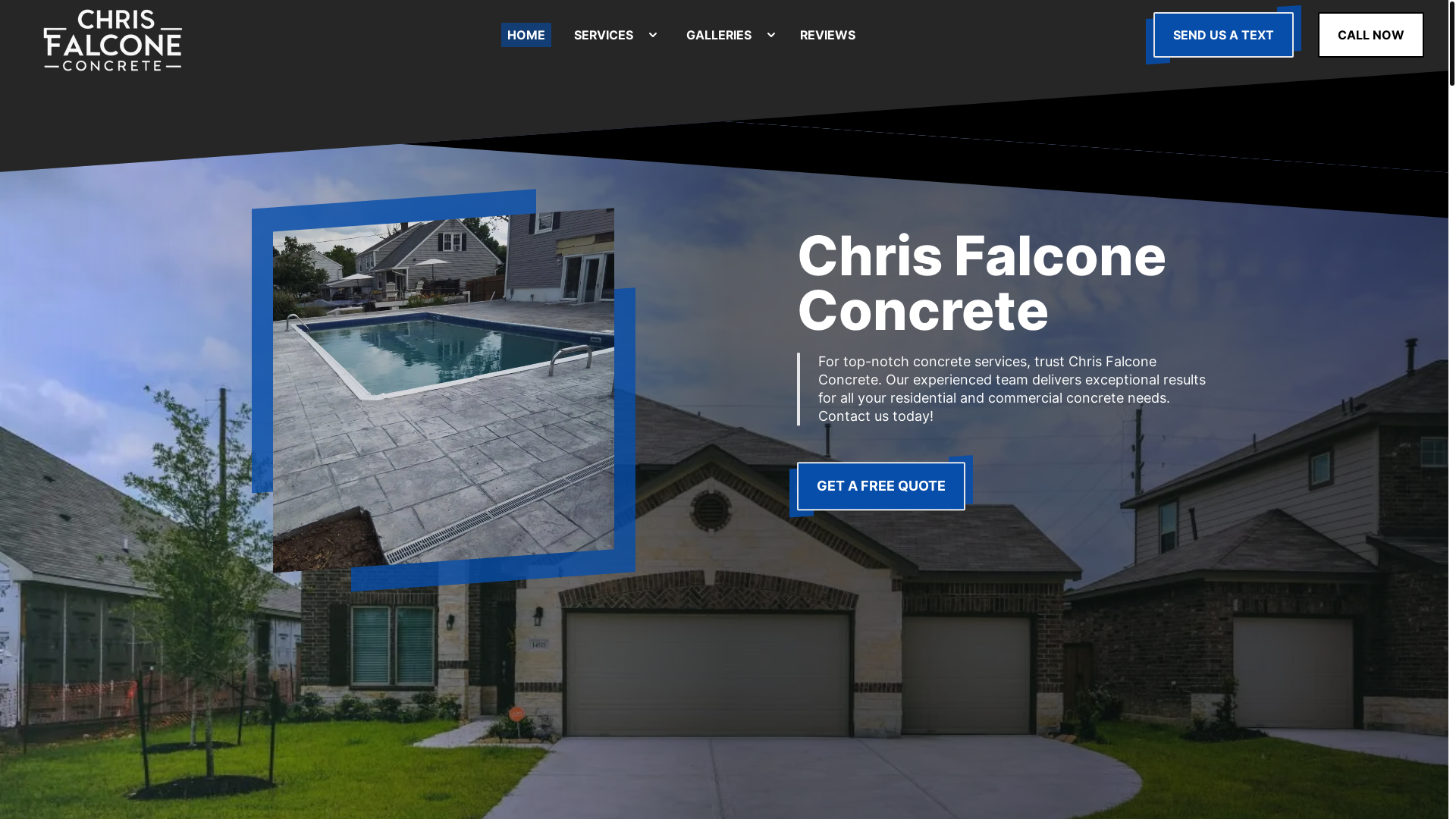 website screenshot of https://chrisfalconeconcretellc.com/