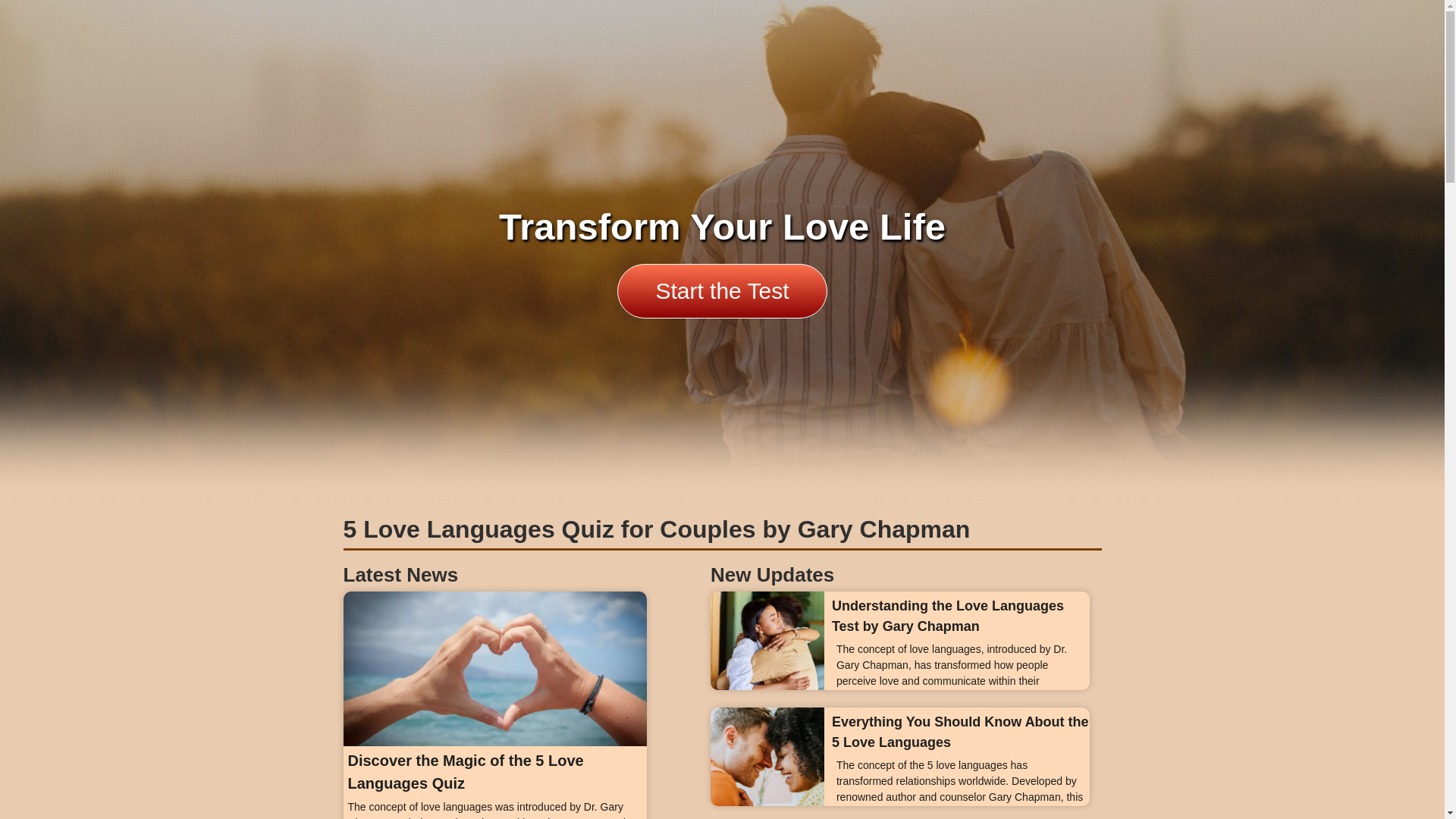 website screenshot of https://garychapmanlovelanguagequiz.com/