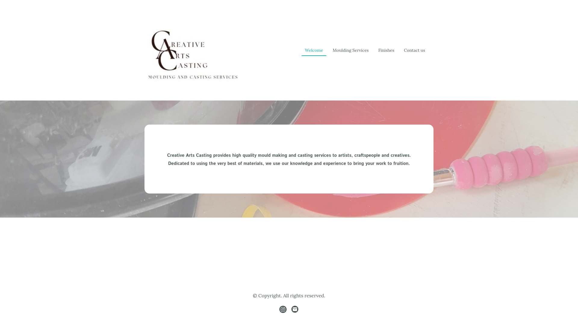 website screenshot of https://creativecastingandmouldmaking.co.uk/