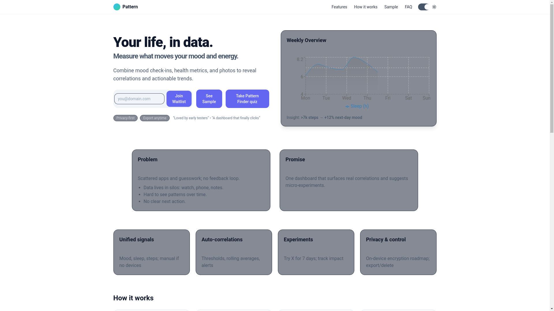website screenshot of https://quantified-self.pages.dev/
