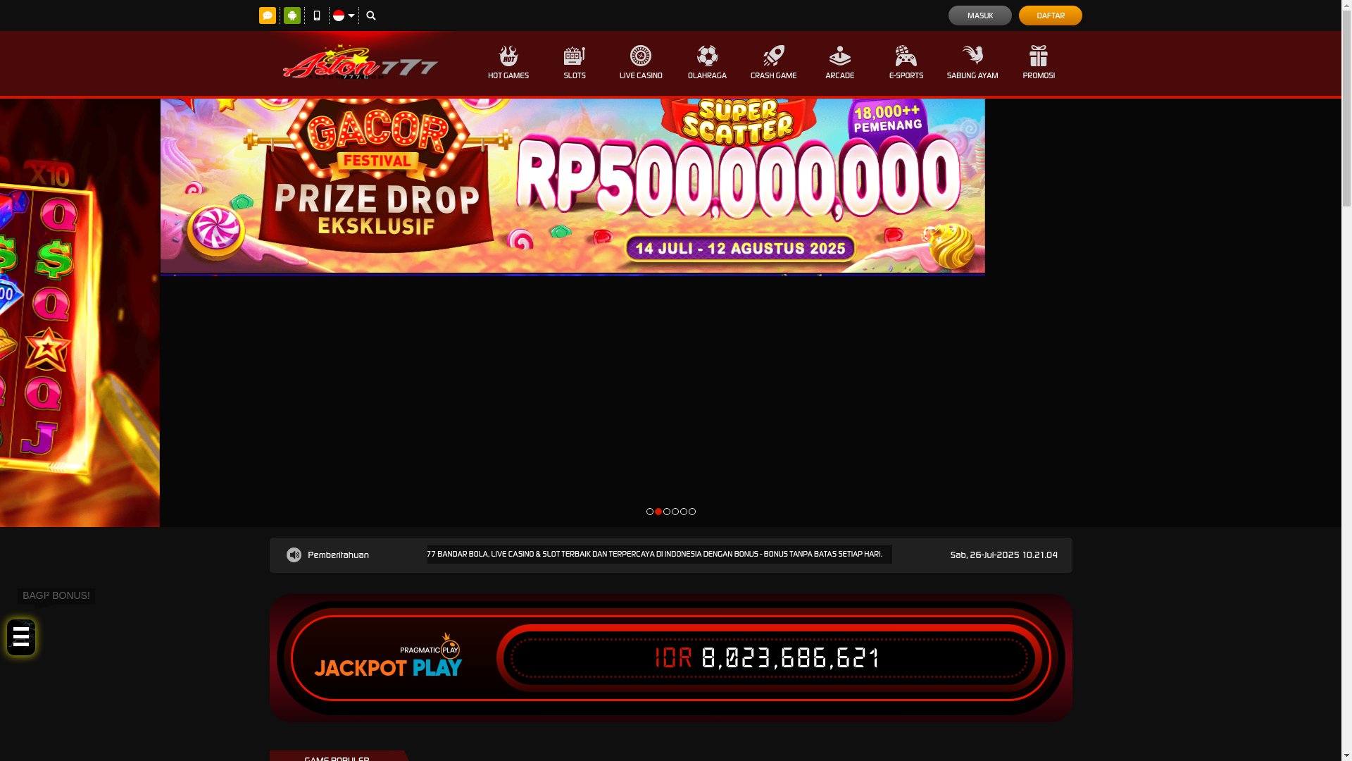website screenshot of https://aston777-lz0m.site/