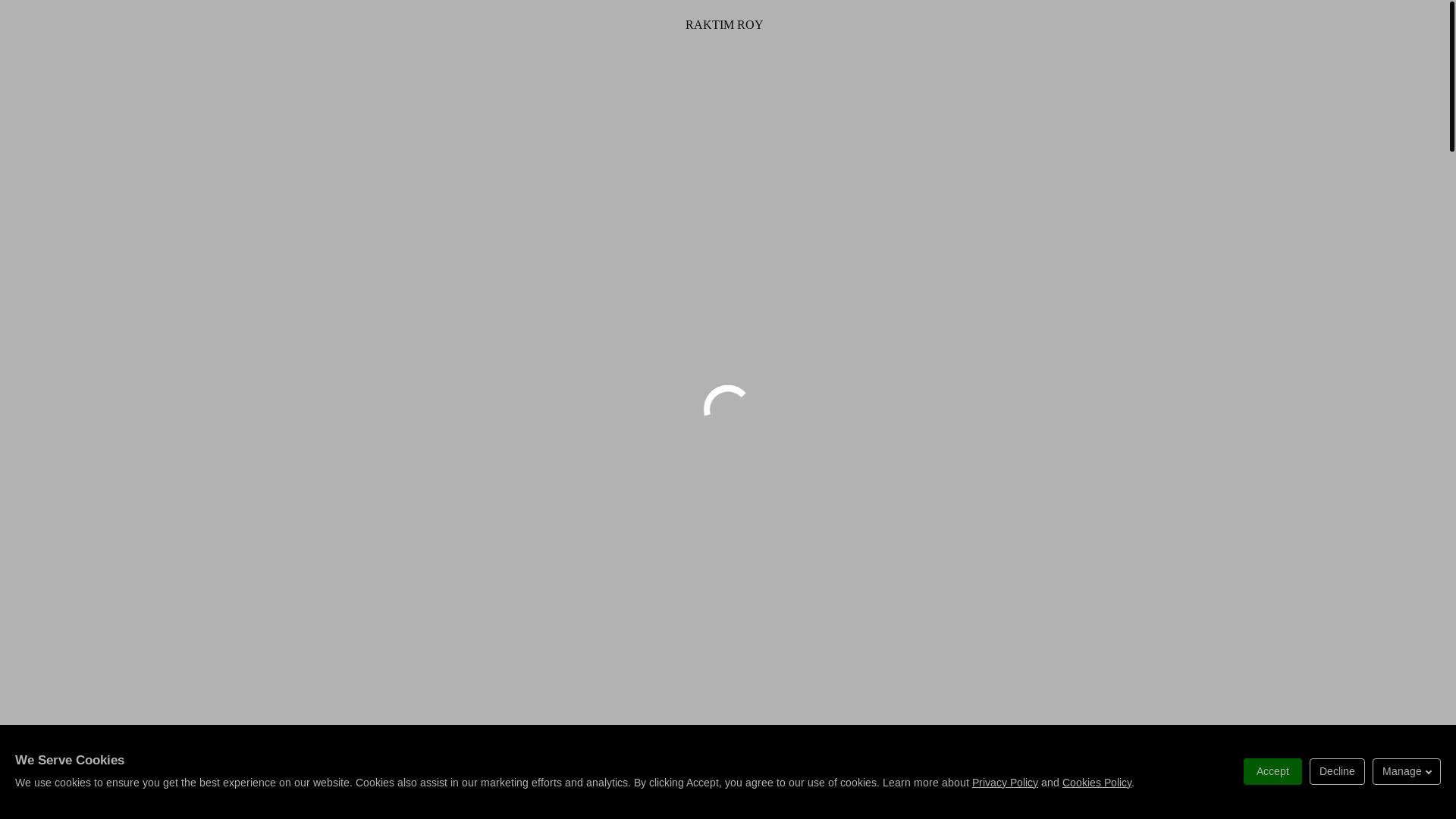 website screenshot of https://royraktimagt.bio/