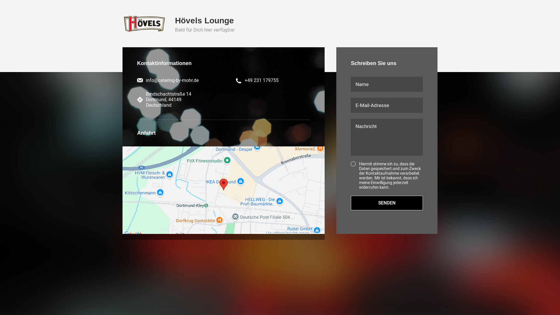 website screenshot of https://hoevels-lounge.de/
