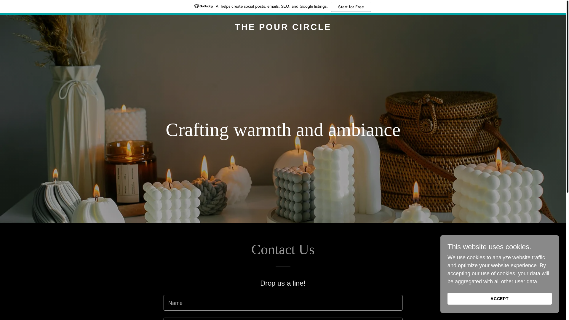 website screenshot of https://thepourcircle.com/