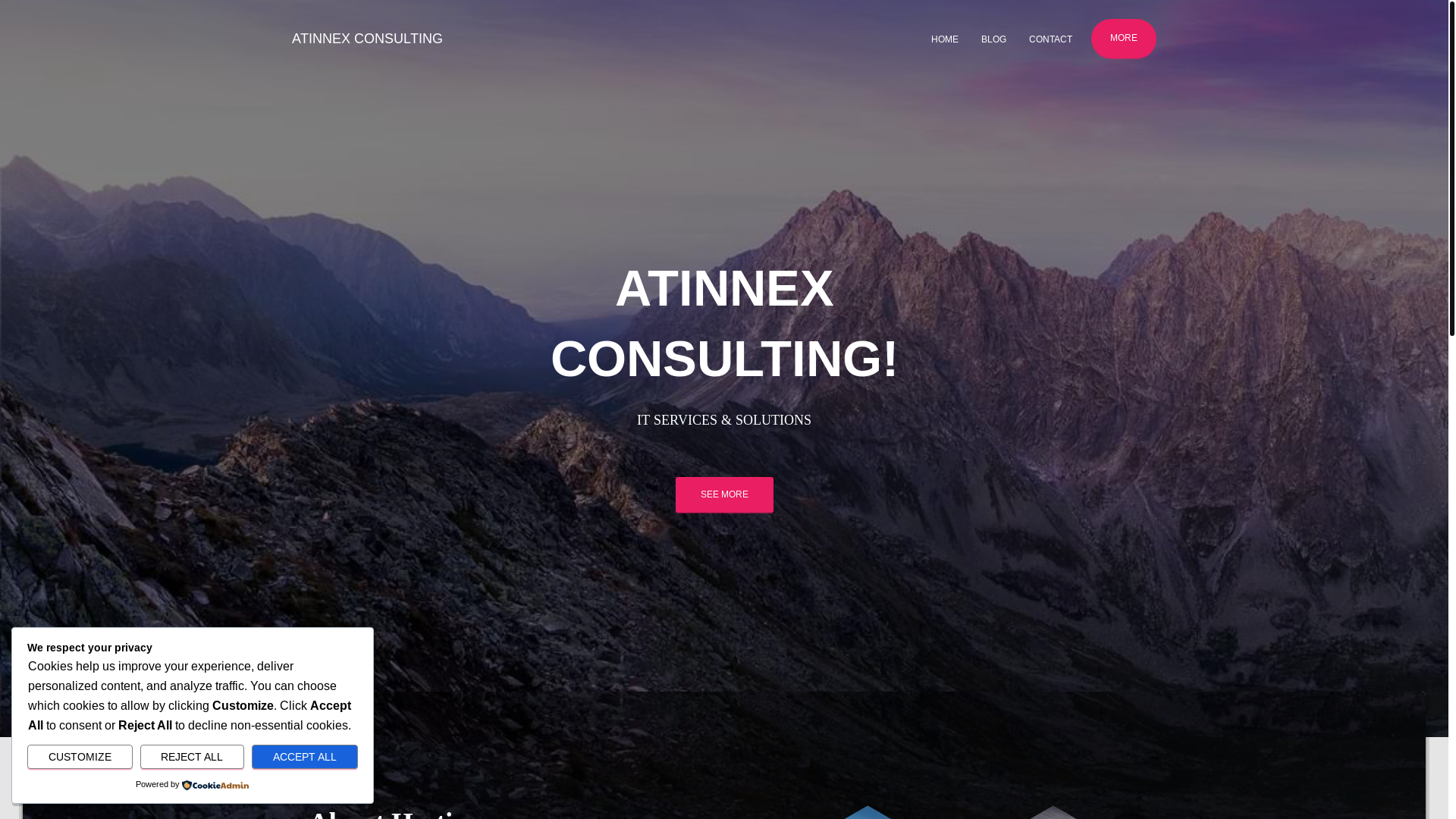 website screenshot of https://atinnex.com/