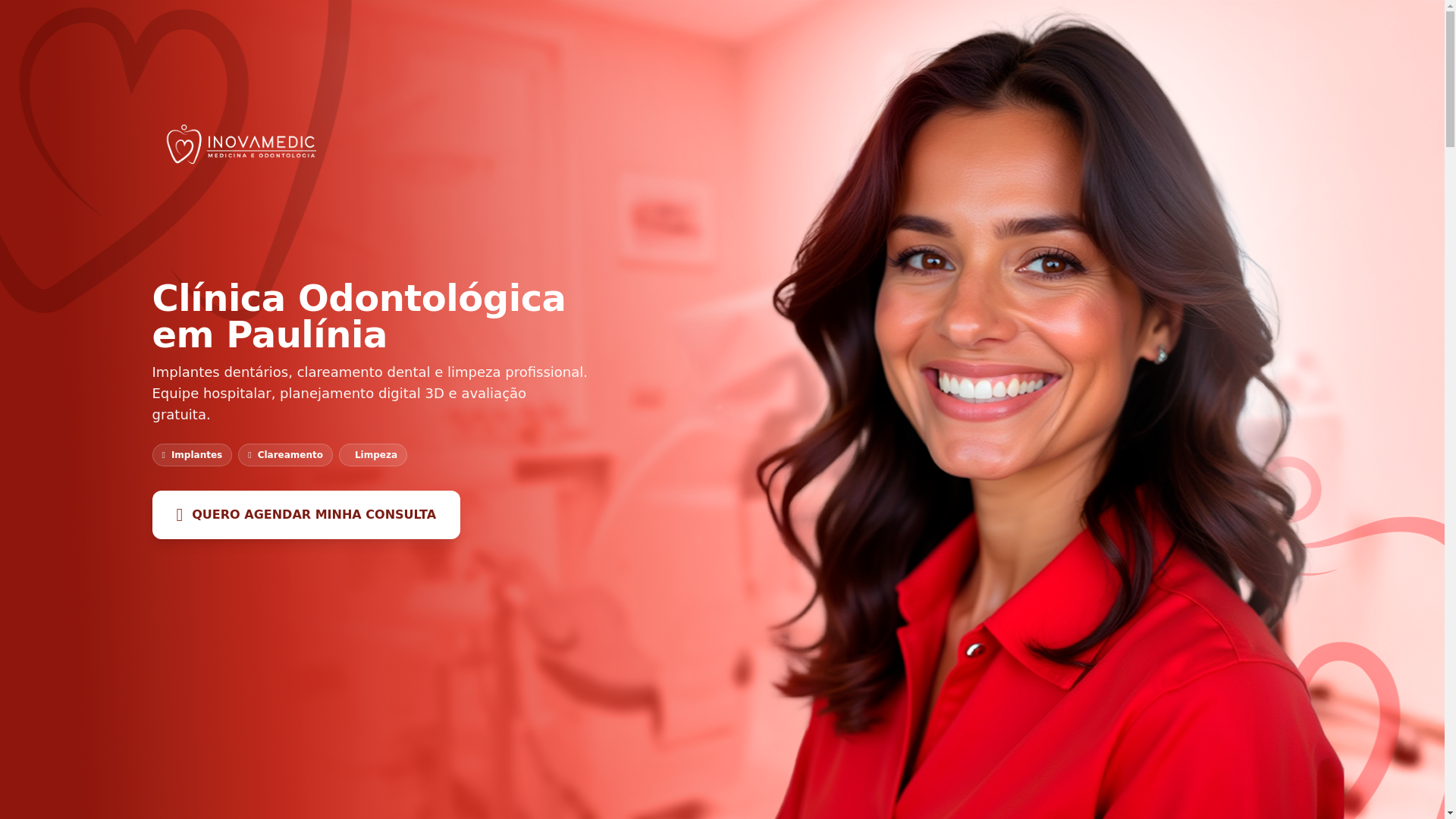 website screenshot of https://inovamedicpaulinia.com.br/