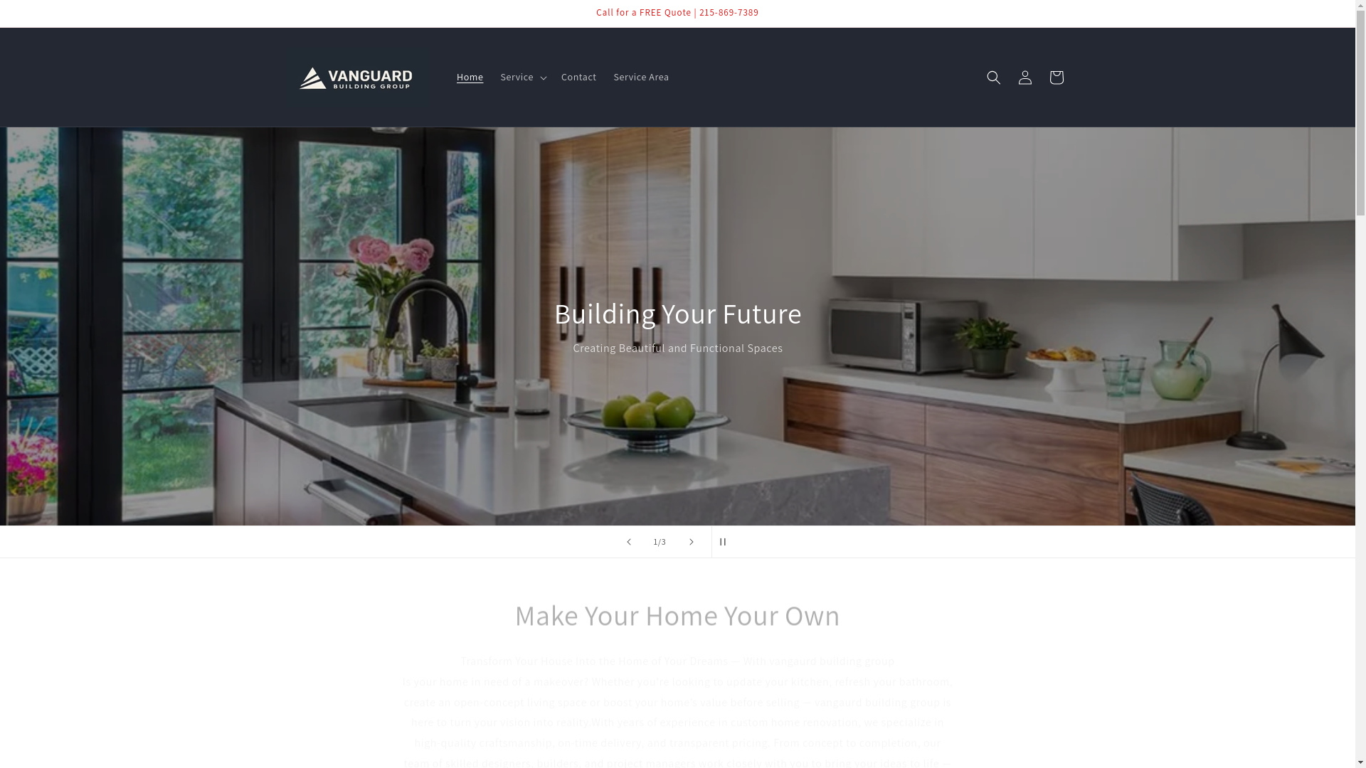 website screenshot of https://vanguard-home.com/