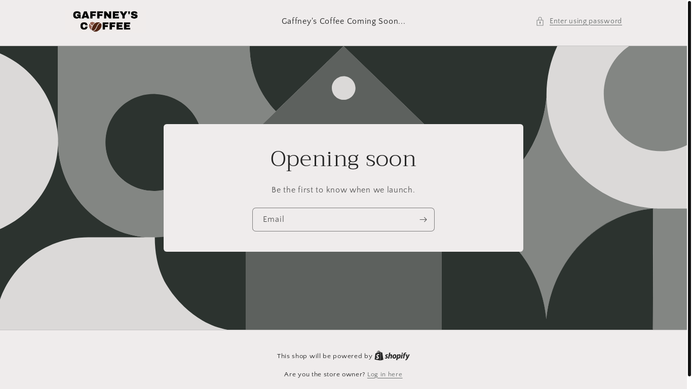 website screenshot of https://gaffneyscoffee.co.uk/