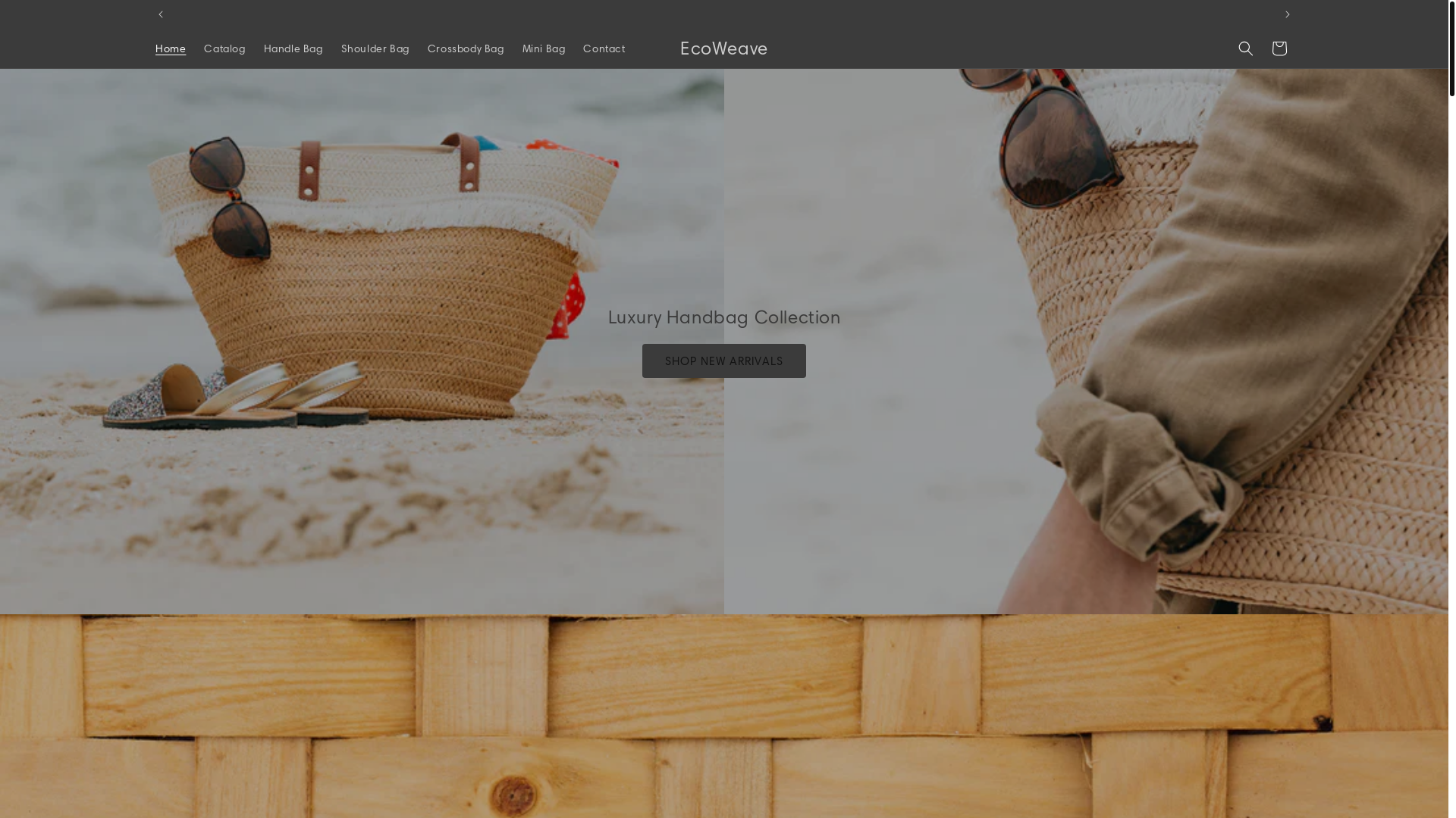 website screenshot of https://ecoweave.store/