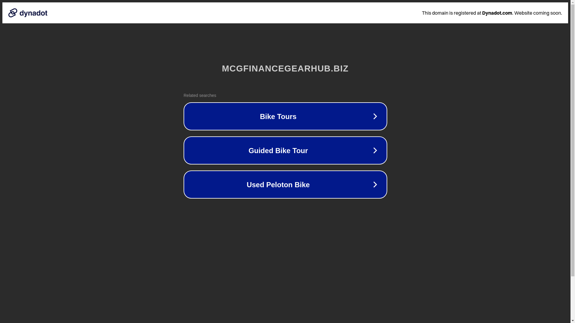 website screenshot of https://mcgfinancegearhub.biz/