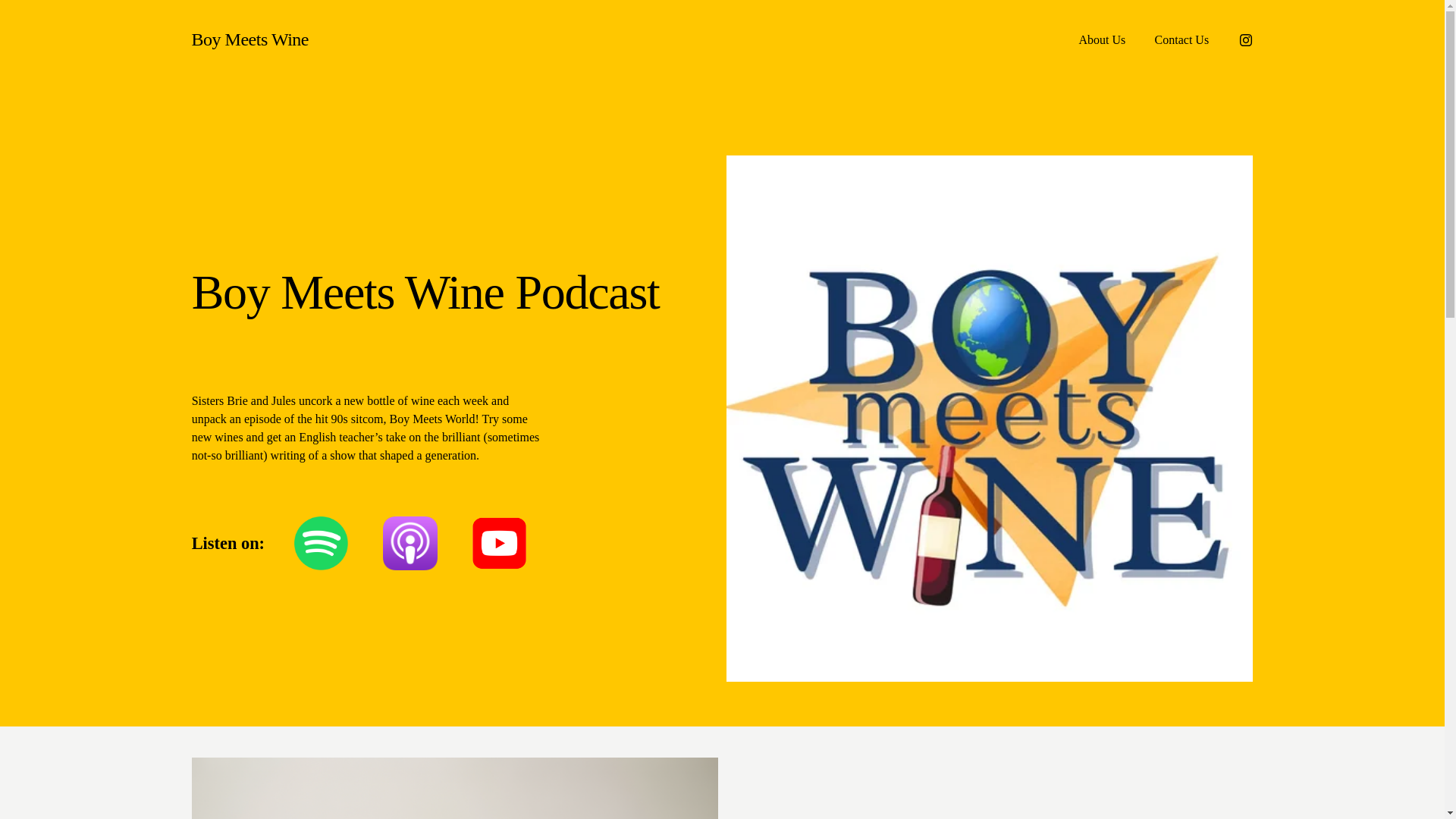 website screenshot of https://boymeetswinepodcast.com/
