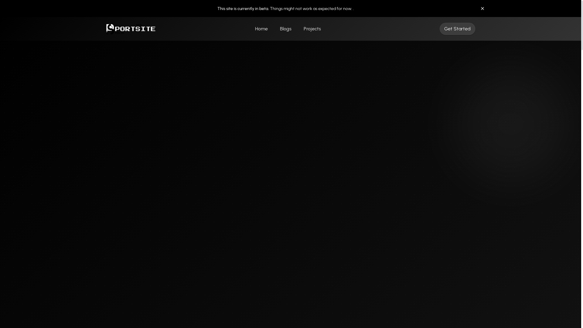 website screenshot of https://portsite.dev/