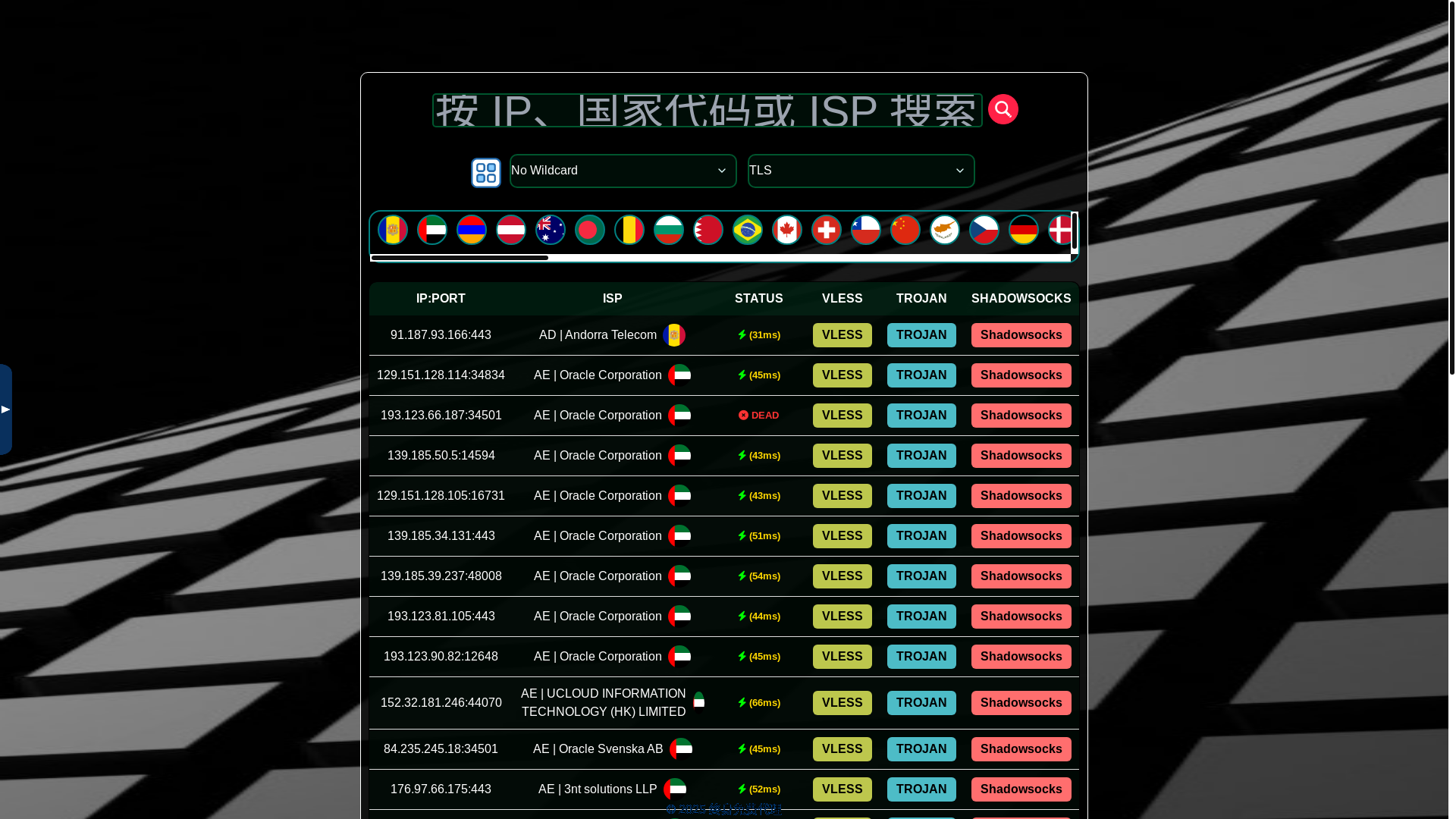 website screenshot of https://worker-pages-vpn.pages.dev/