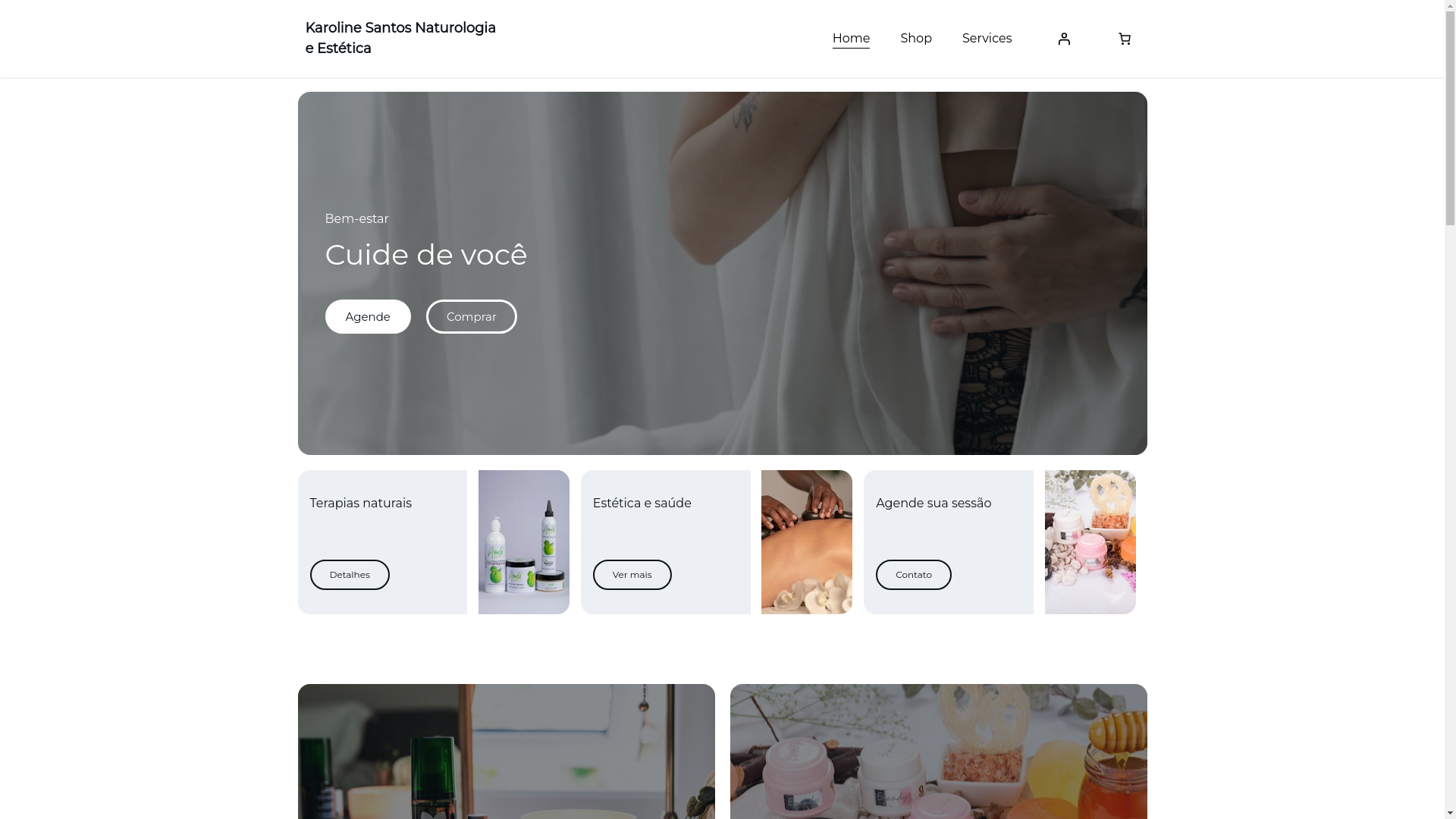 website screenshot of https://karolinesantos.com.br/