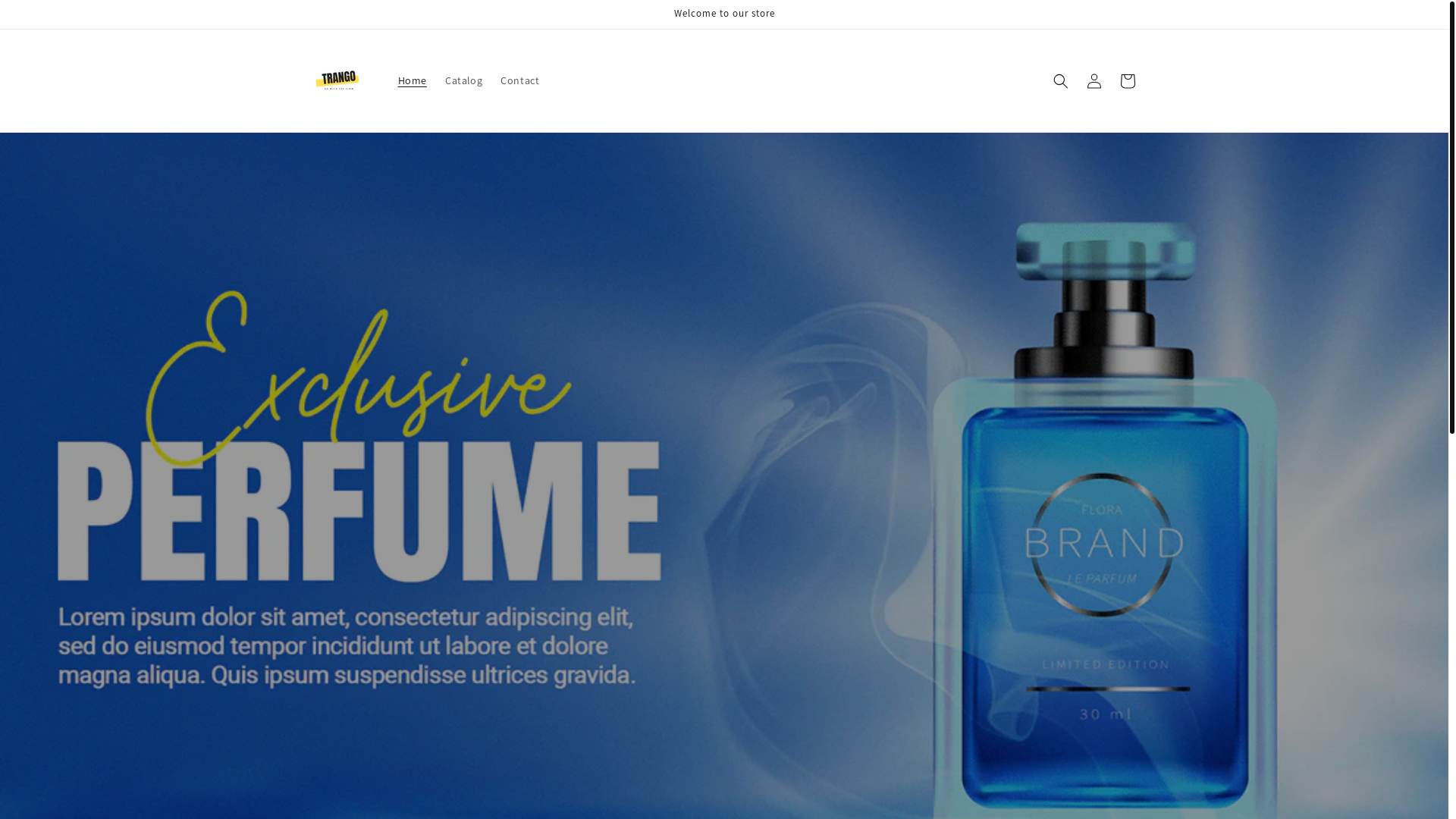 website screenshot of https://trangoscents.com/
