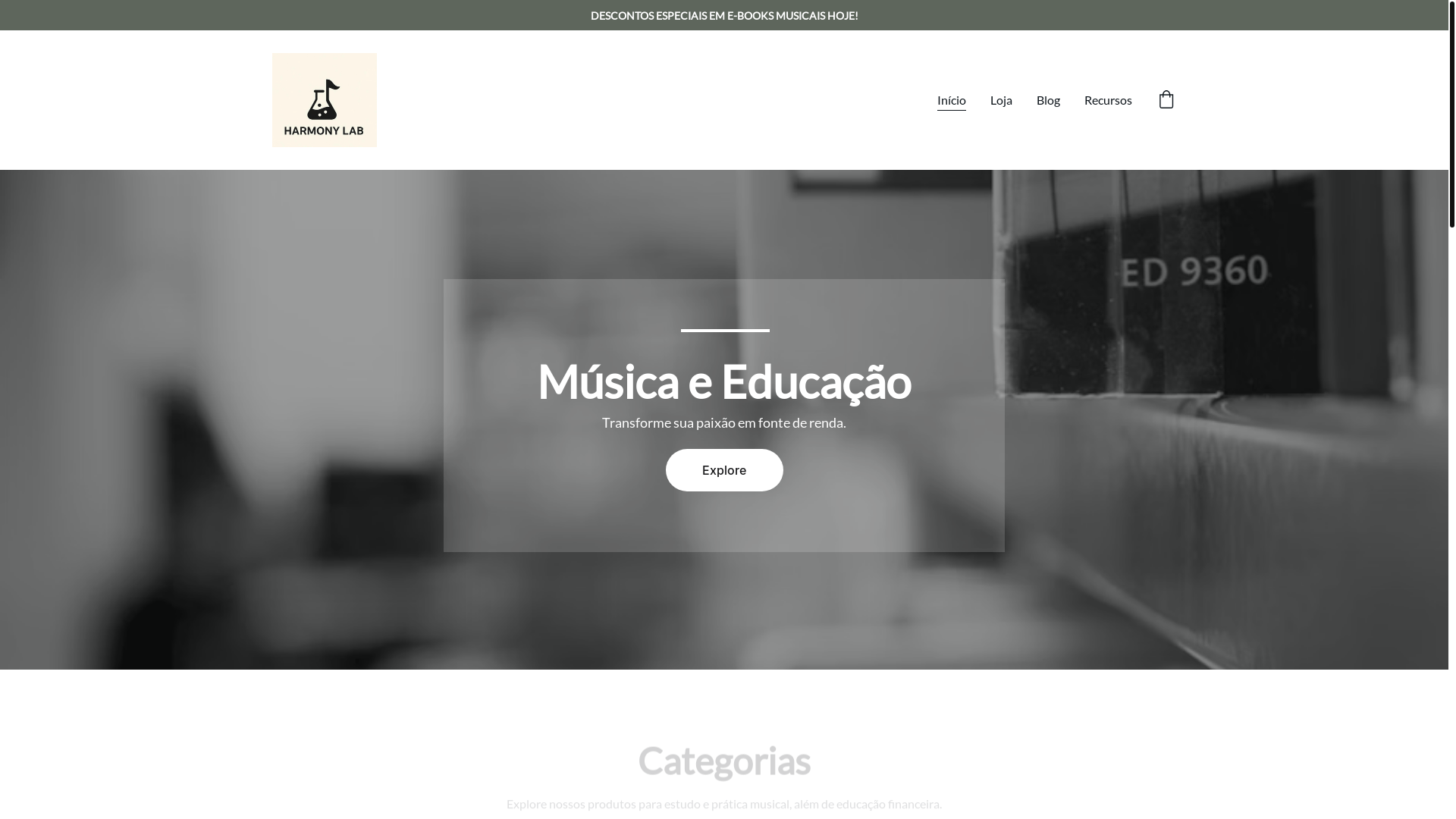 website screenshot of https://harmonylab.net.br/