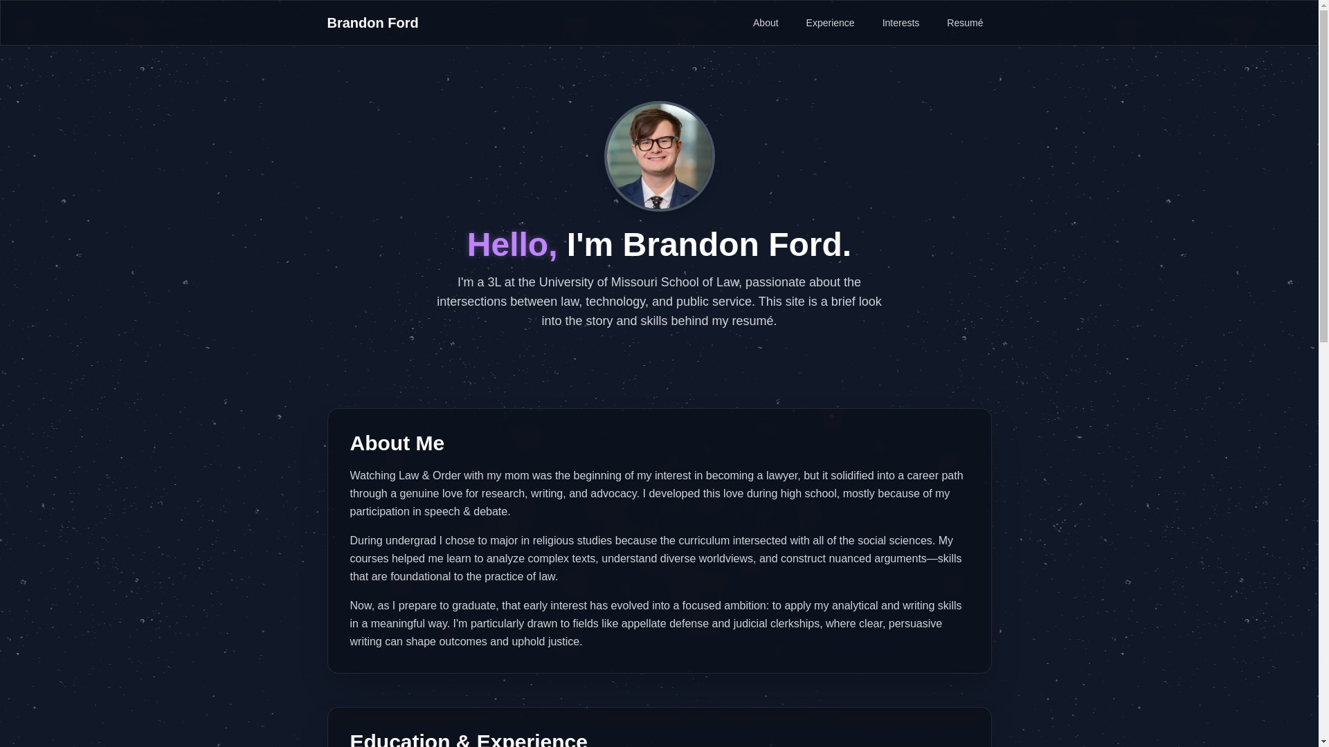 website screenshot of https://personal-website-65u.pages.dev/