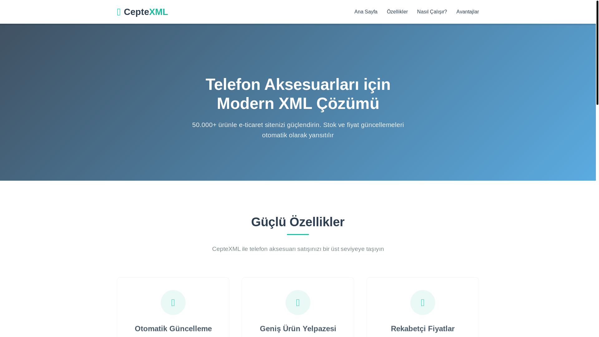 website screenshot of https://ceptecdn.com.tr/