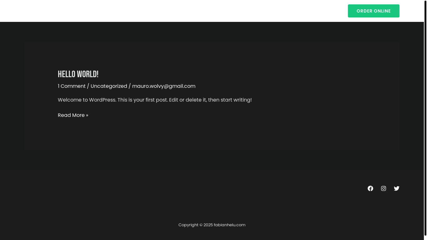 website screenshot of https://fabianhelu.com/