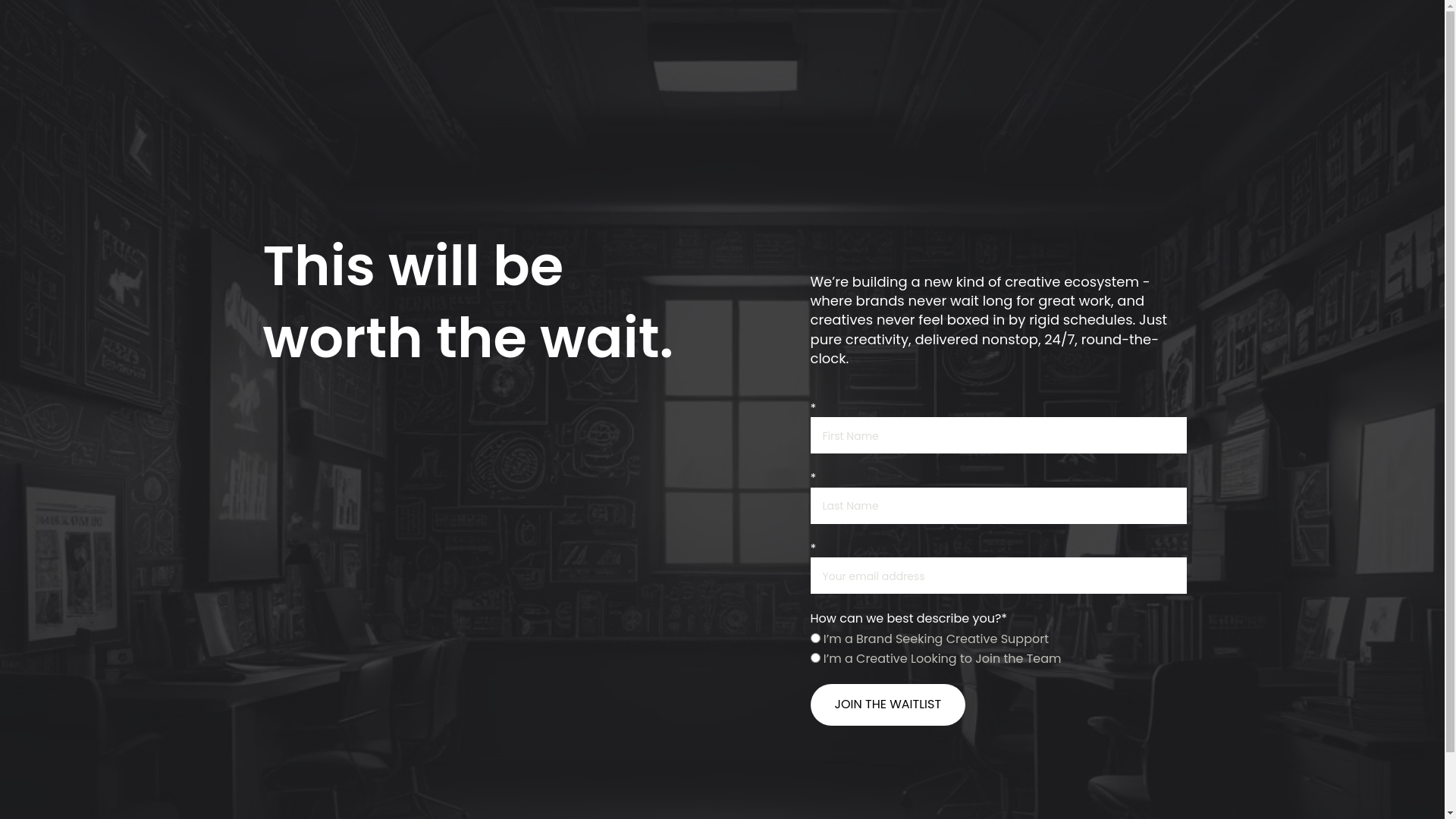 website screenshot of https://24hourscreative.com/