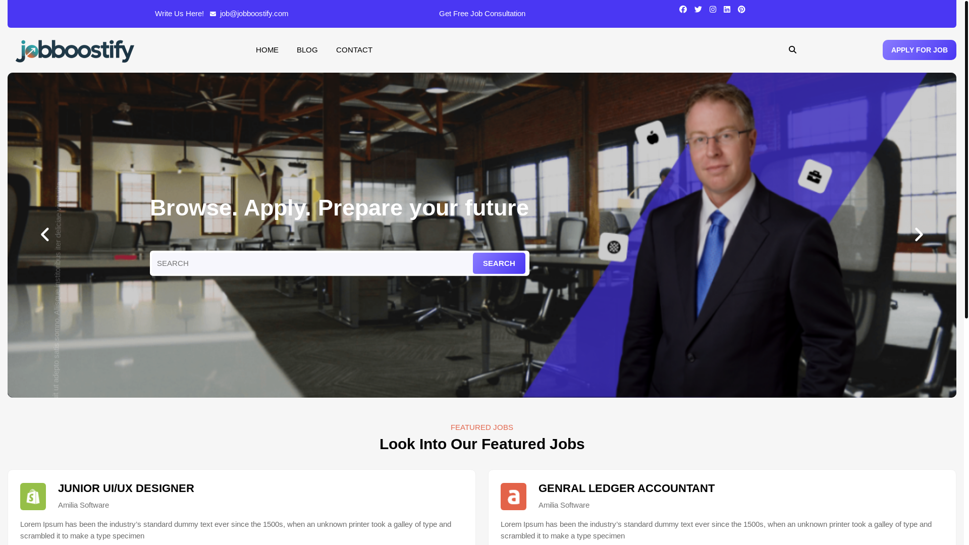 website screenshot of https://jobboostify.com/