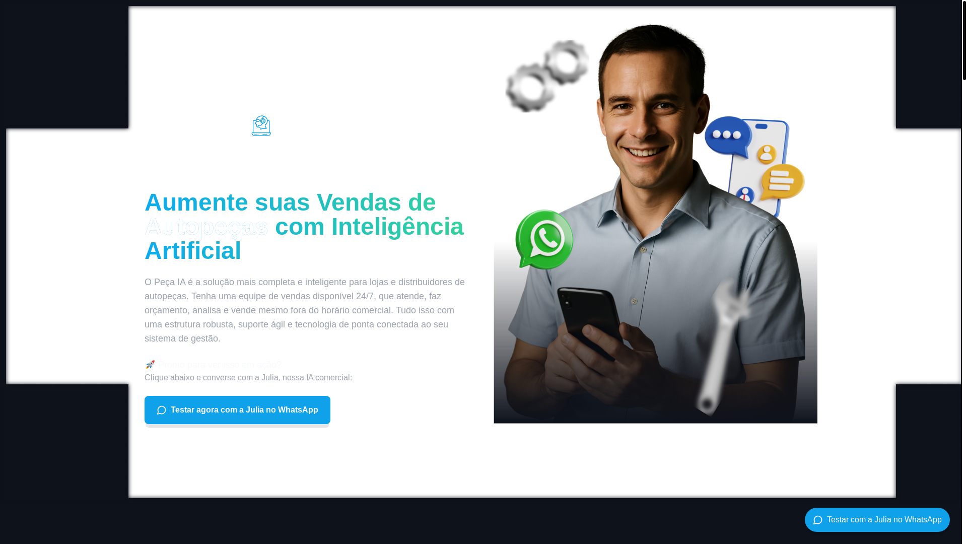 website screenshot of https://pecaia.com.br/