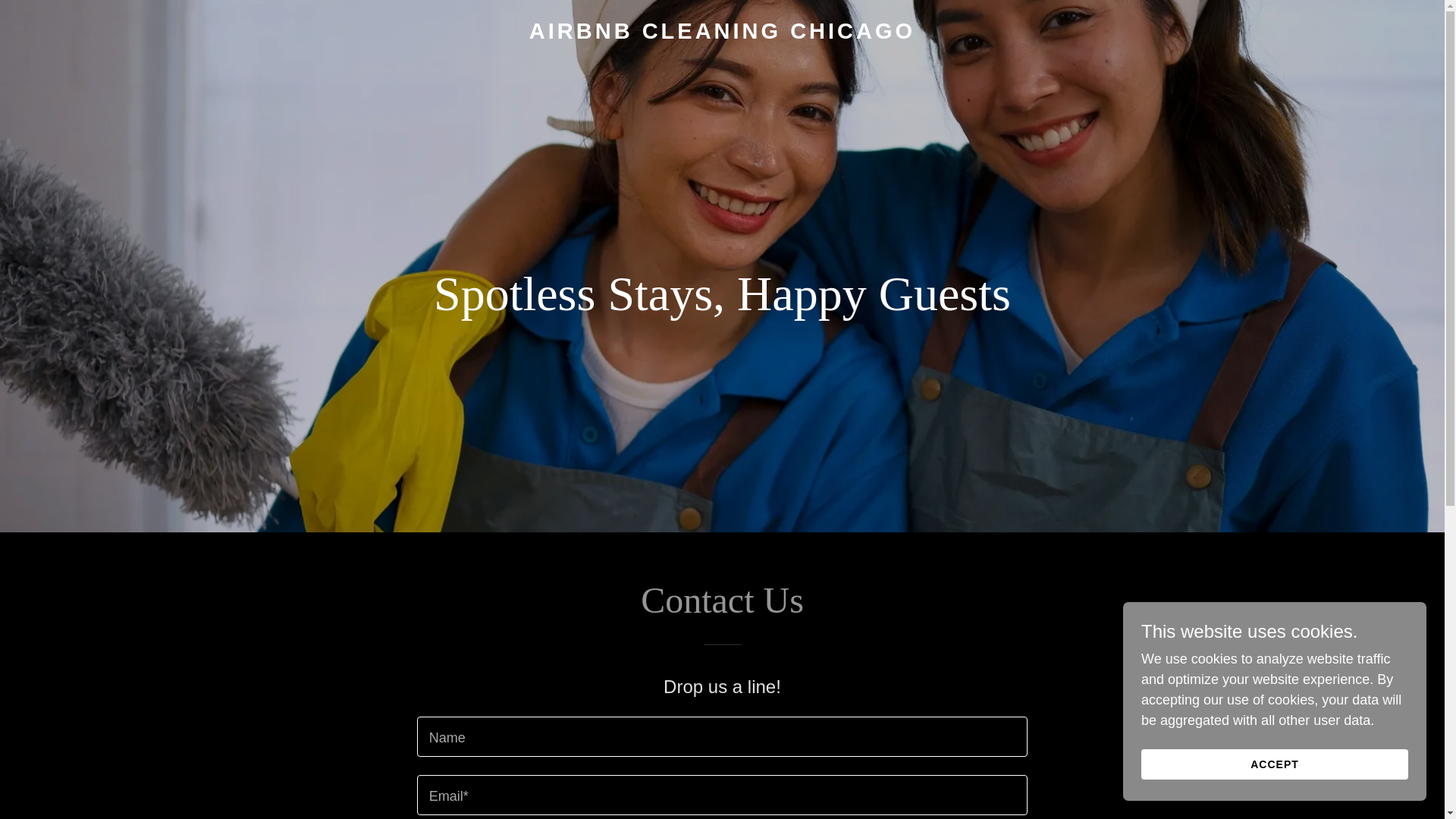 website screenshot of https://airbnbcleaningchicago.com/