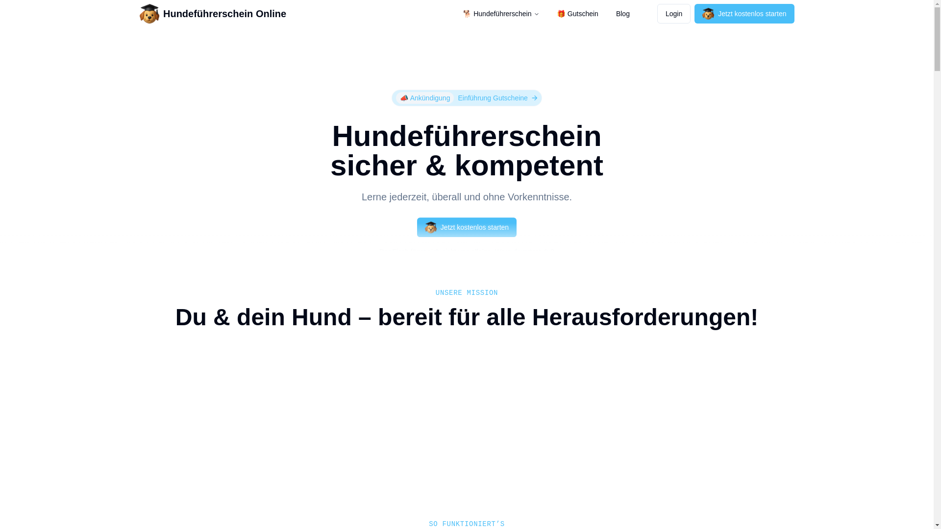 website screenshot of https://hundefuehrerschein24.de/