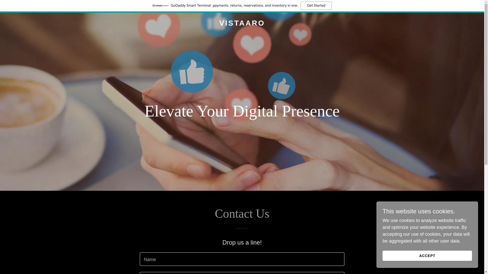 website screenshot of https://vistaaro.com/