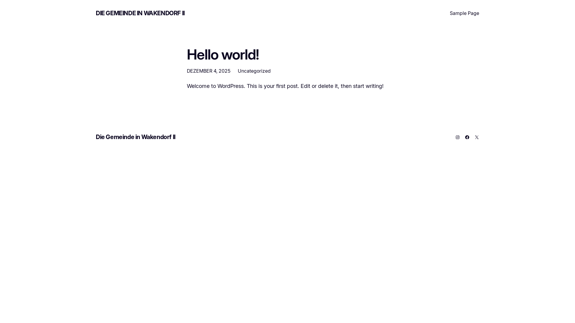 website screenshot of https://gemeinde-wakendorfii.de/