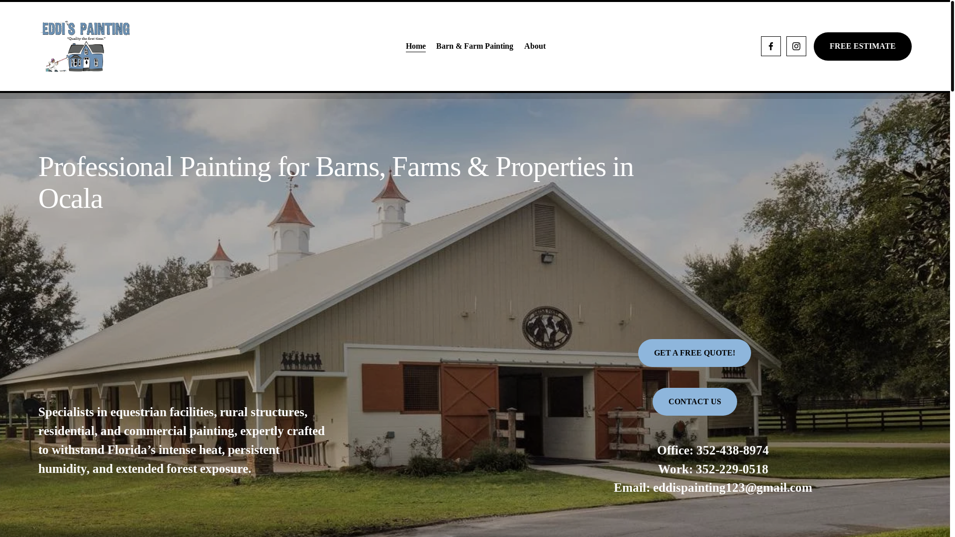 website screenshot of https://eddispainting.com/