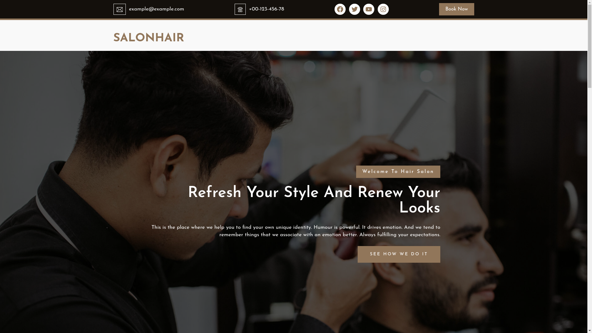 website screenshot of https://salonhair.online/