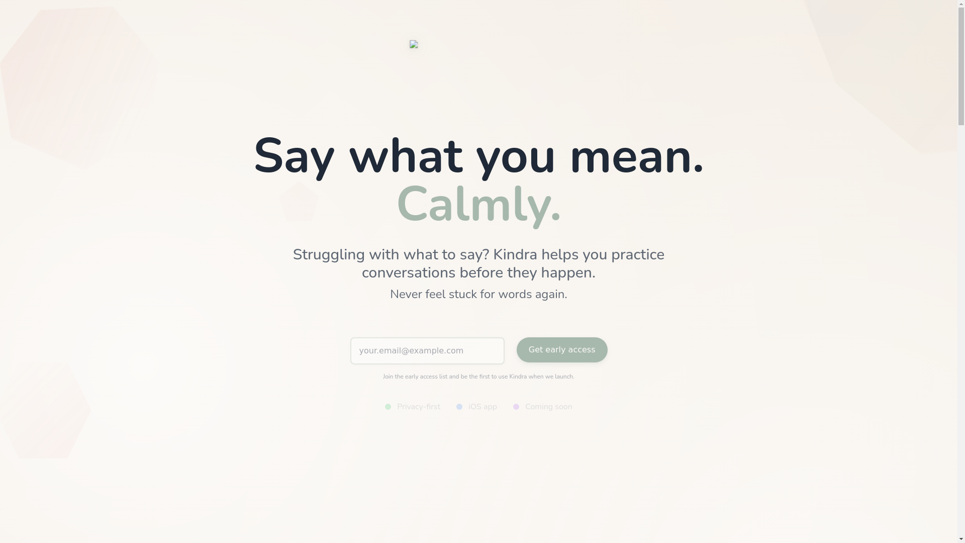 website screenshot of https://usekindra.com/