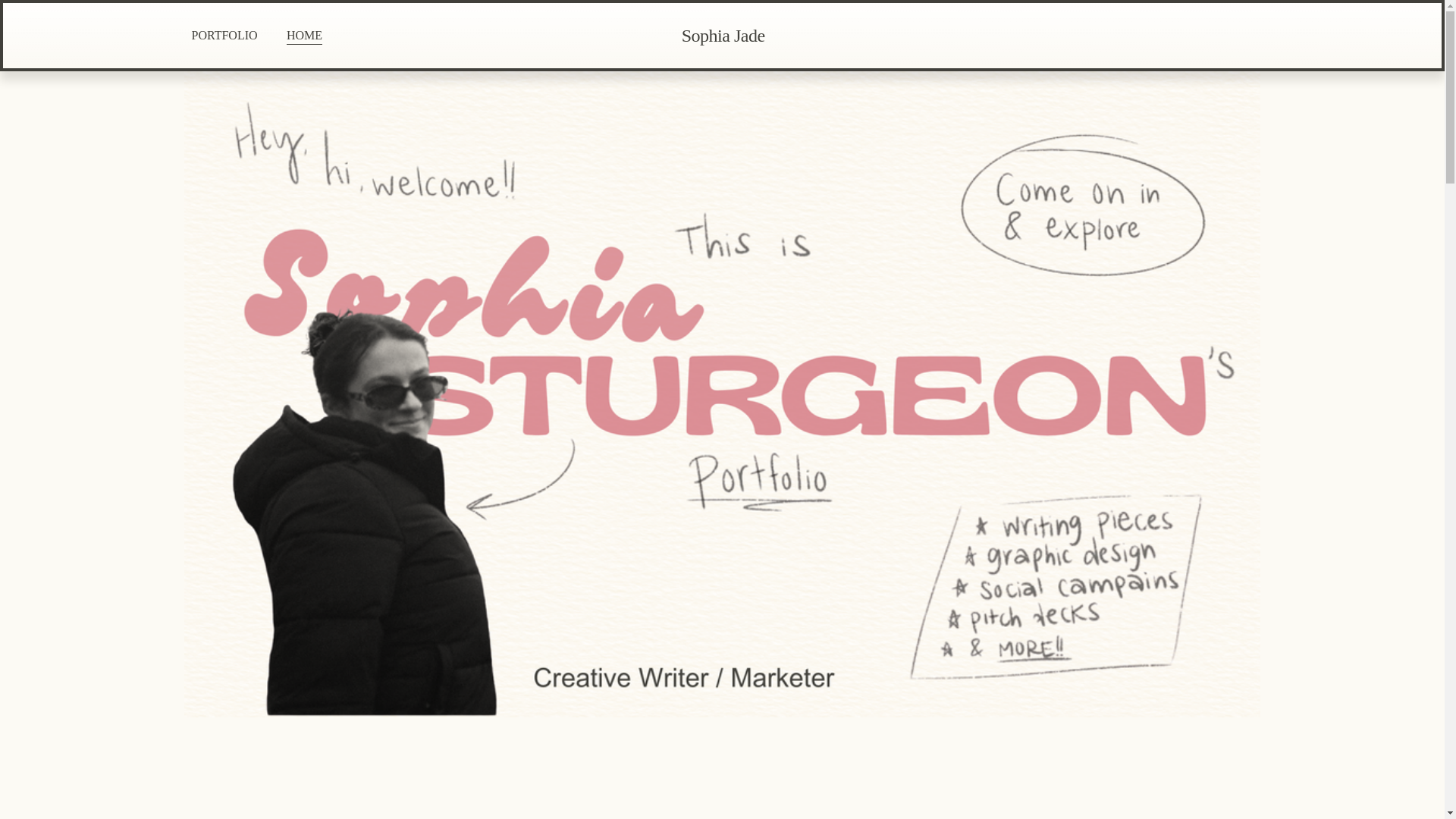 website screenshot of https://sophiasturgeon.com/