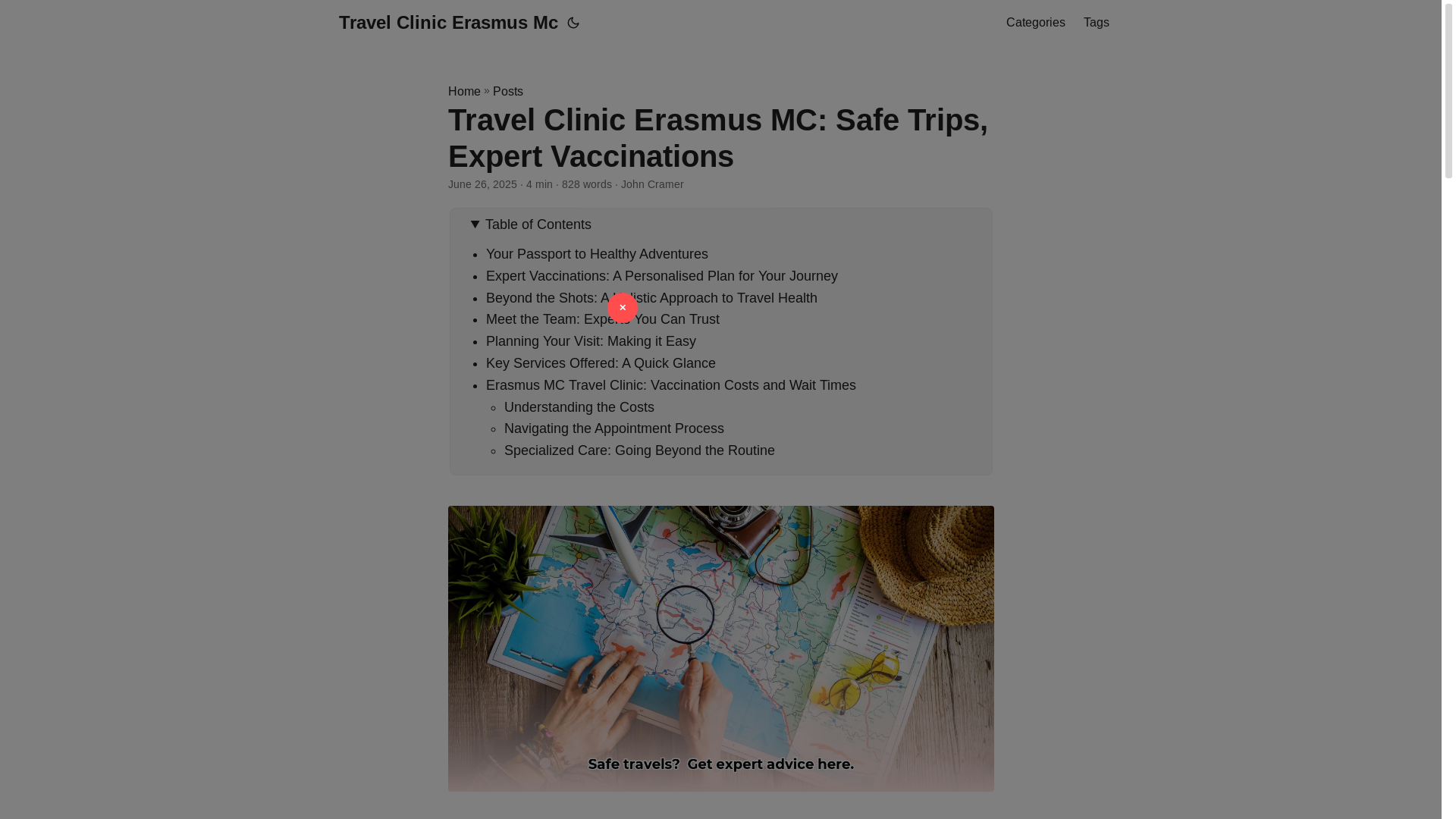 website screenshot of https://travel-clinic-erasmus-mc.pages.dev/