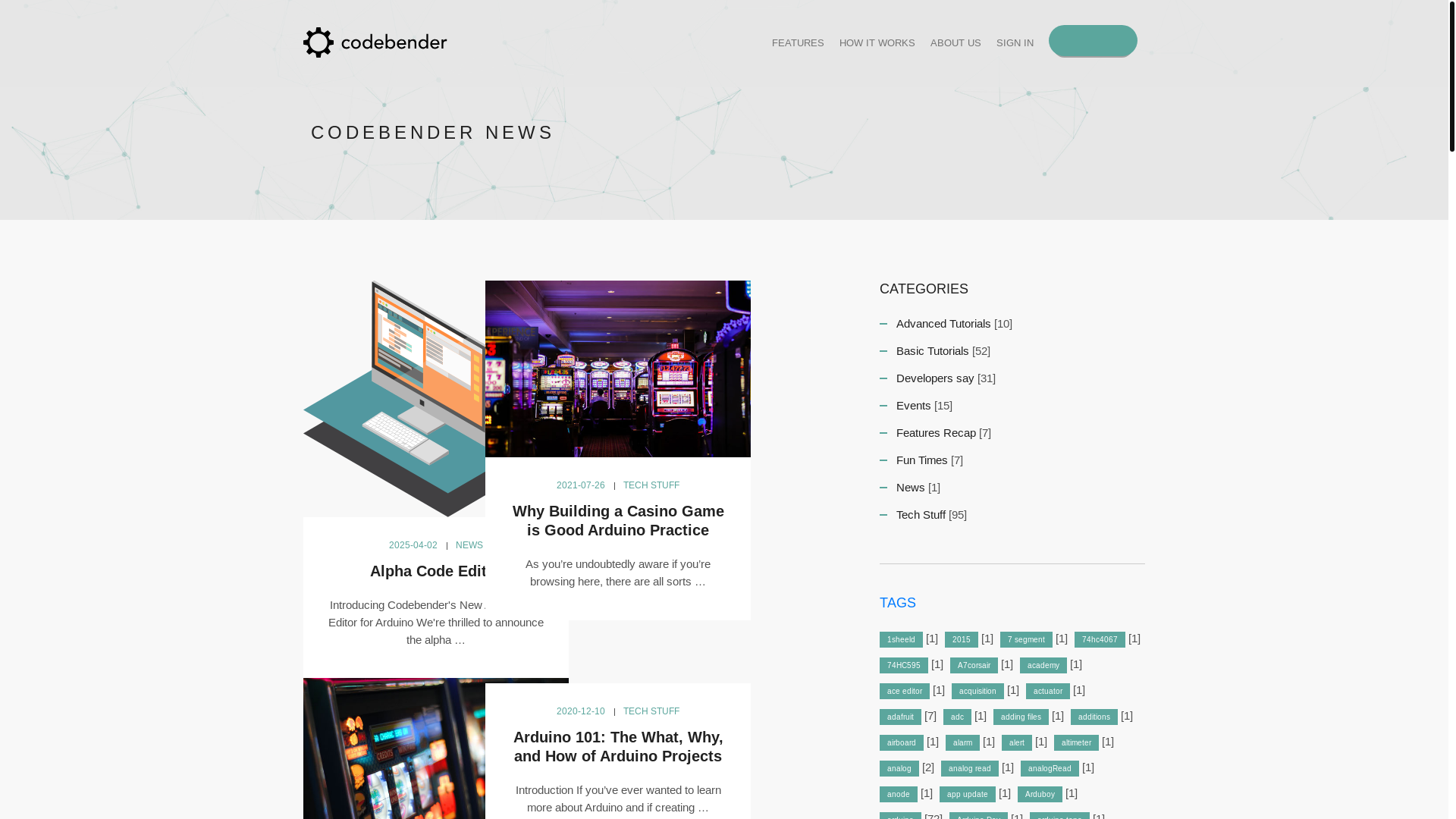 website screenshot of https://codebenderblog.pages.dev/