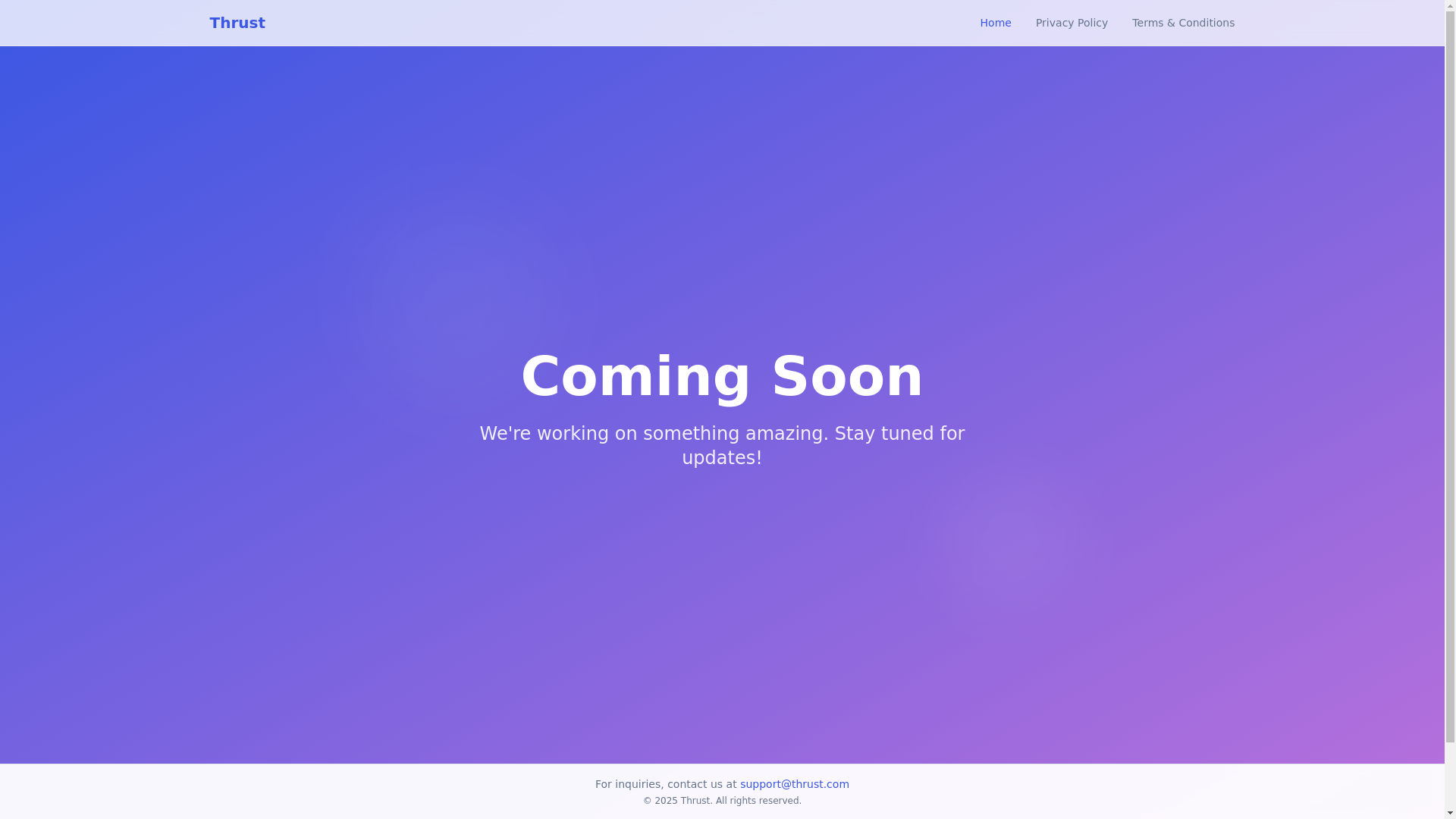 website screenshot of https://thrust-landing.pages.dev/