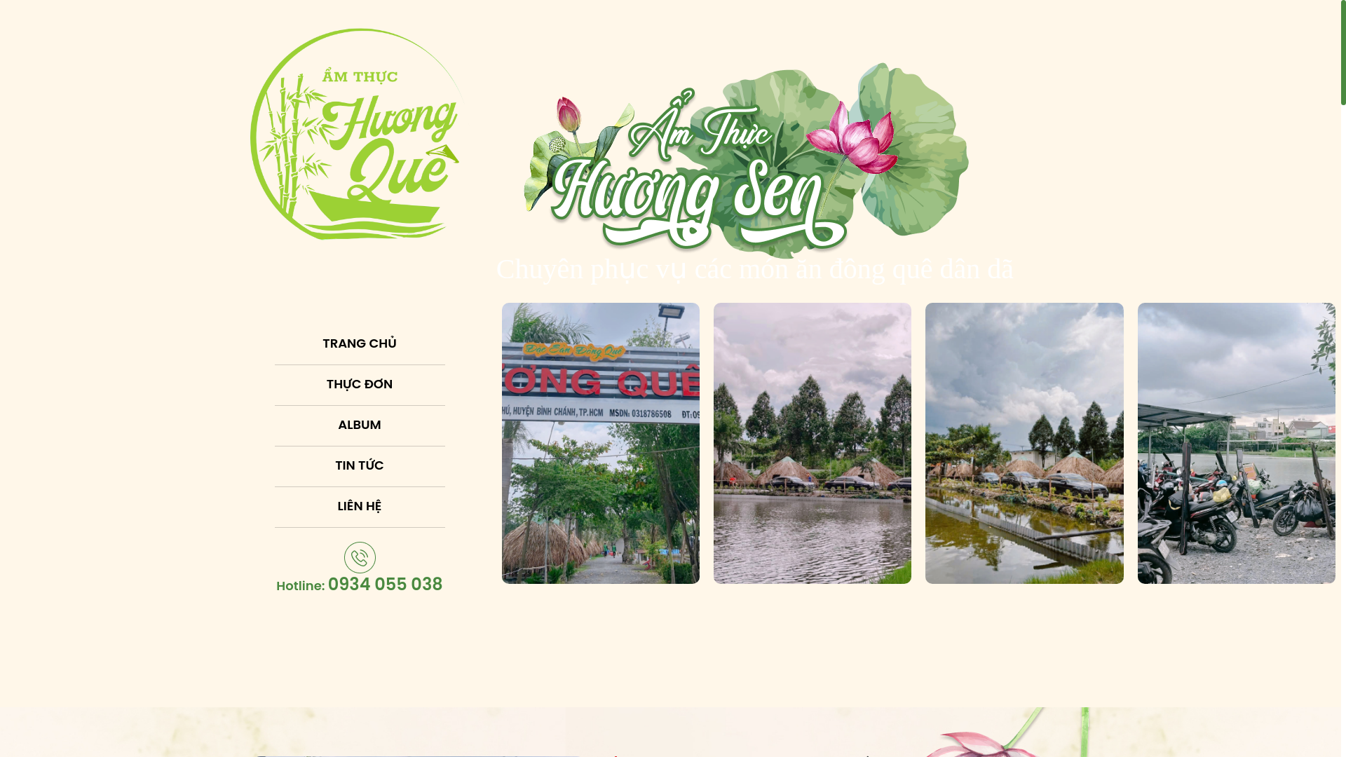 website screenshot of https://amthuchuongquebinhchanh.com/
