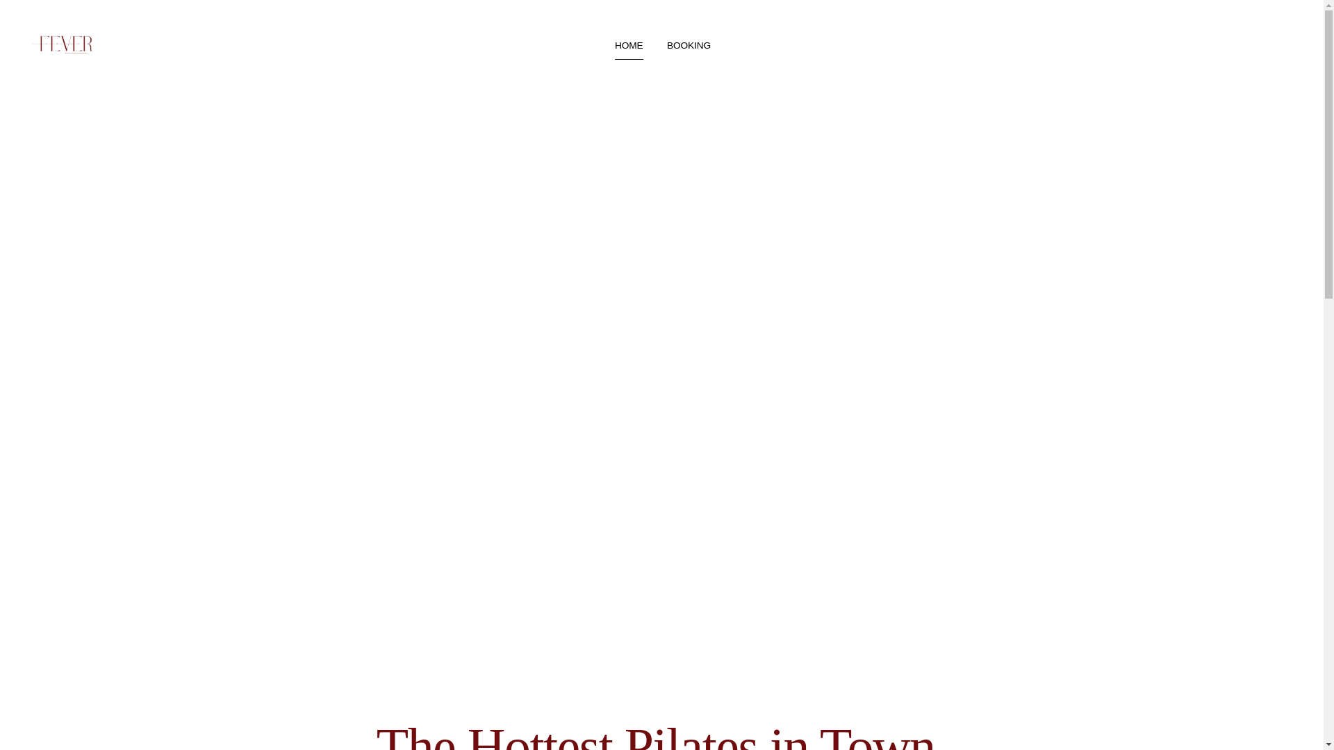 website screenshot of https://feverpilates.com/