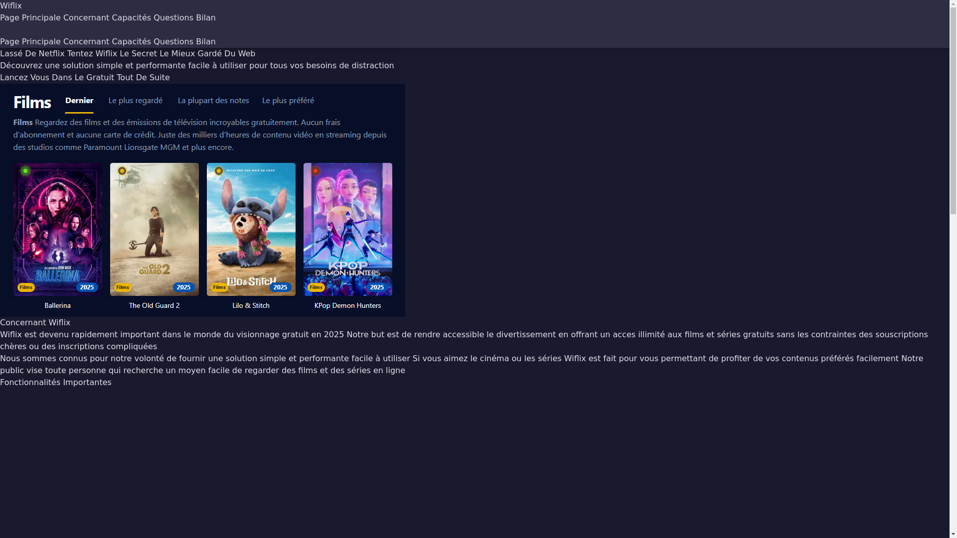 website screenshot of https://wiflix-v3n2.pages.dev/