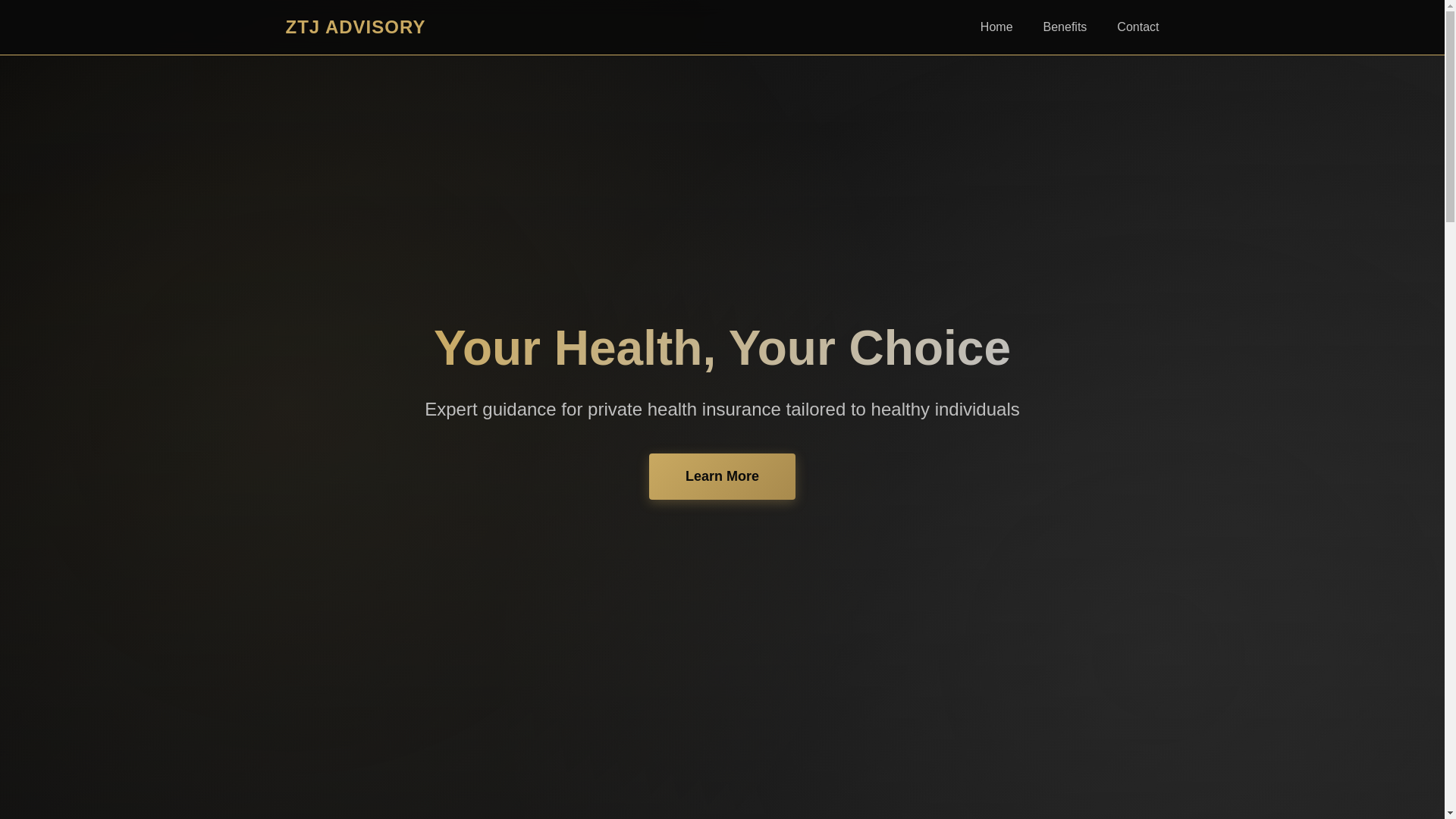 website screenshot of https://zachjhealth.com/